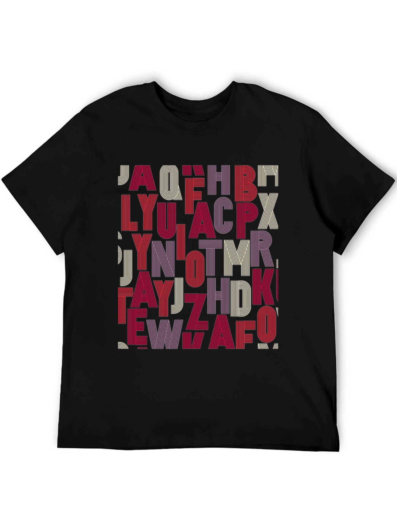 Alphabet Design Tee - Stylish Graphic Print Shirt