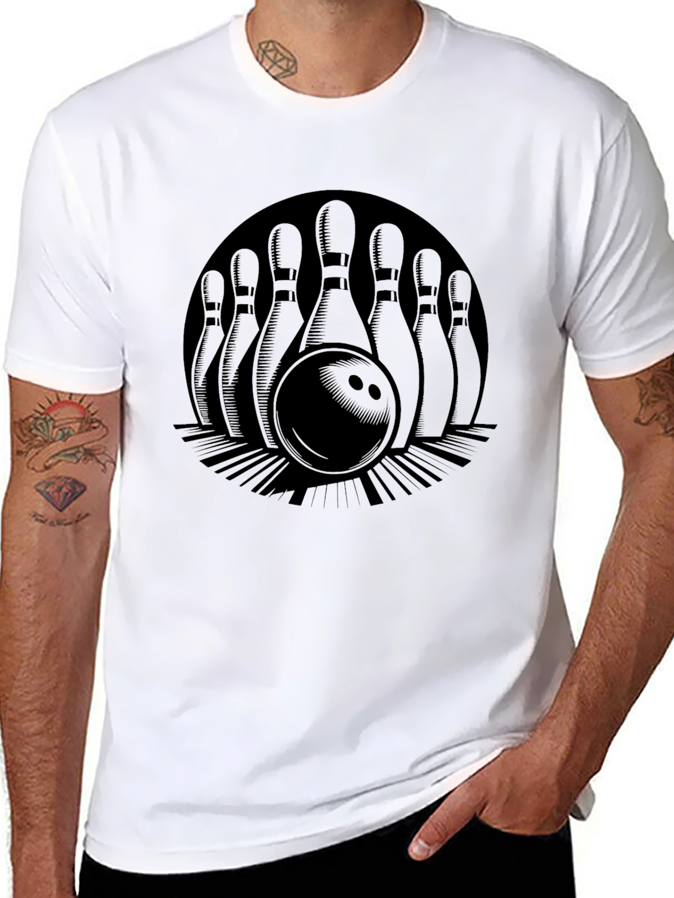 Bowling Strike T-Shirt - Classic Design