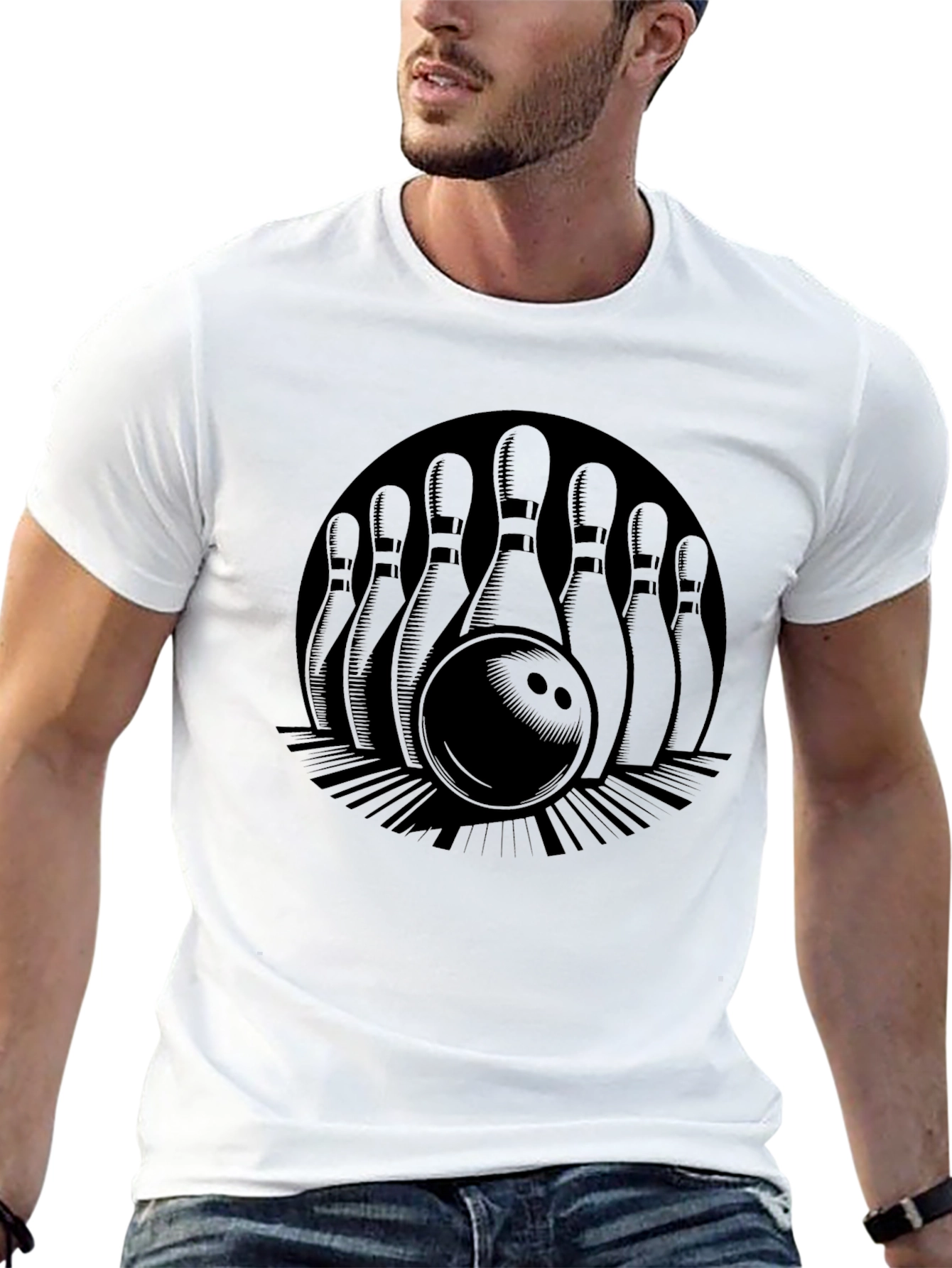 Bowling Strike T-Shirt - Classic Design
