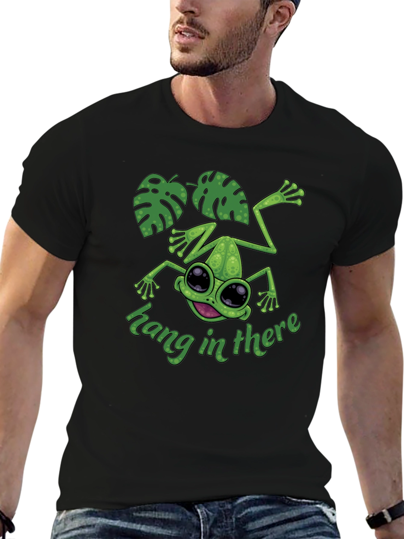 Hang In There Frog T-Shirt - Cute Graphic Tee