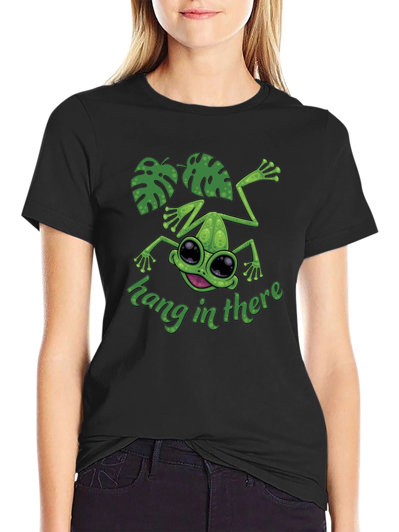 Hang In There Frog T-Shirt - Cute Graphic Tee