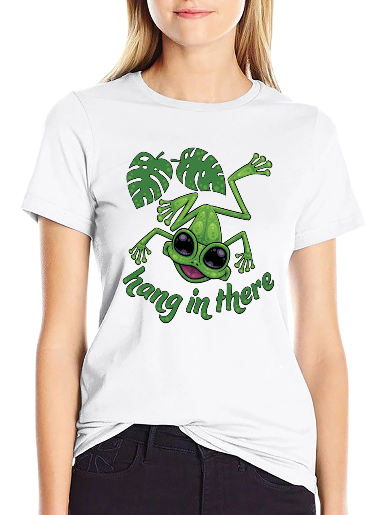 Hang In There Frog T-Shirt - Cute Graphic Tee