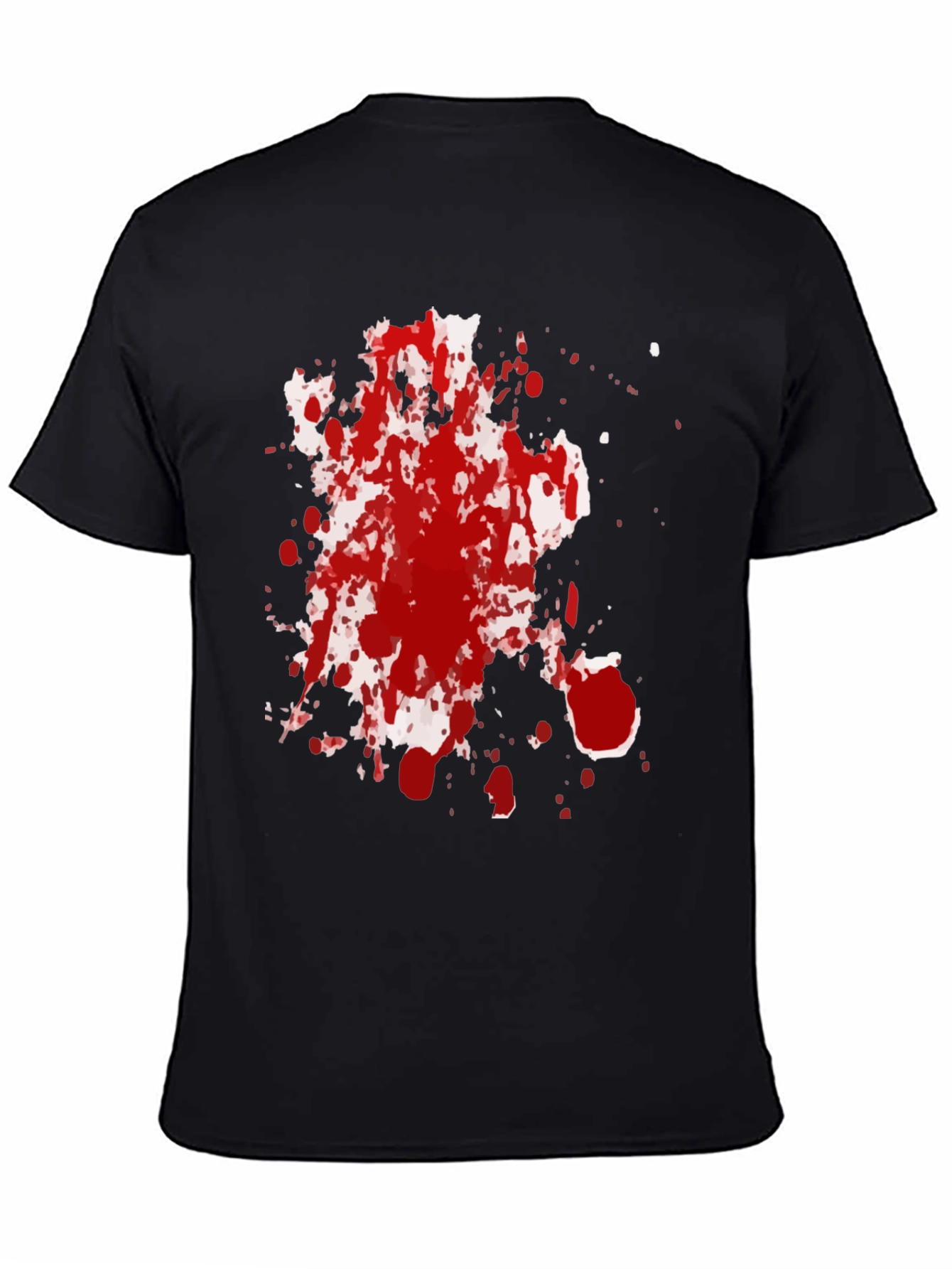 Spattered Red Ink Black T-Shirt