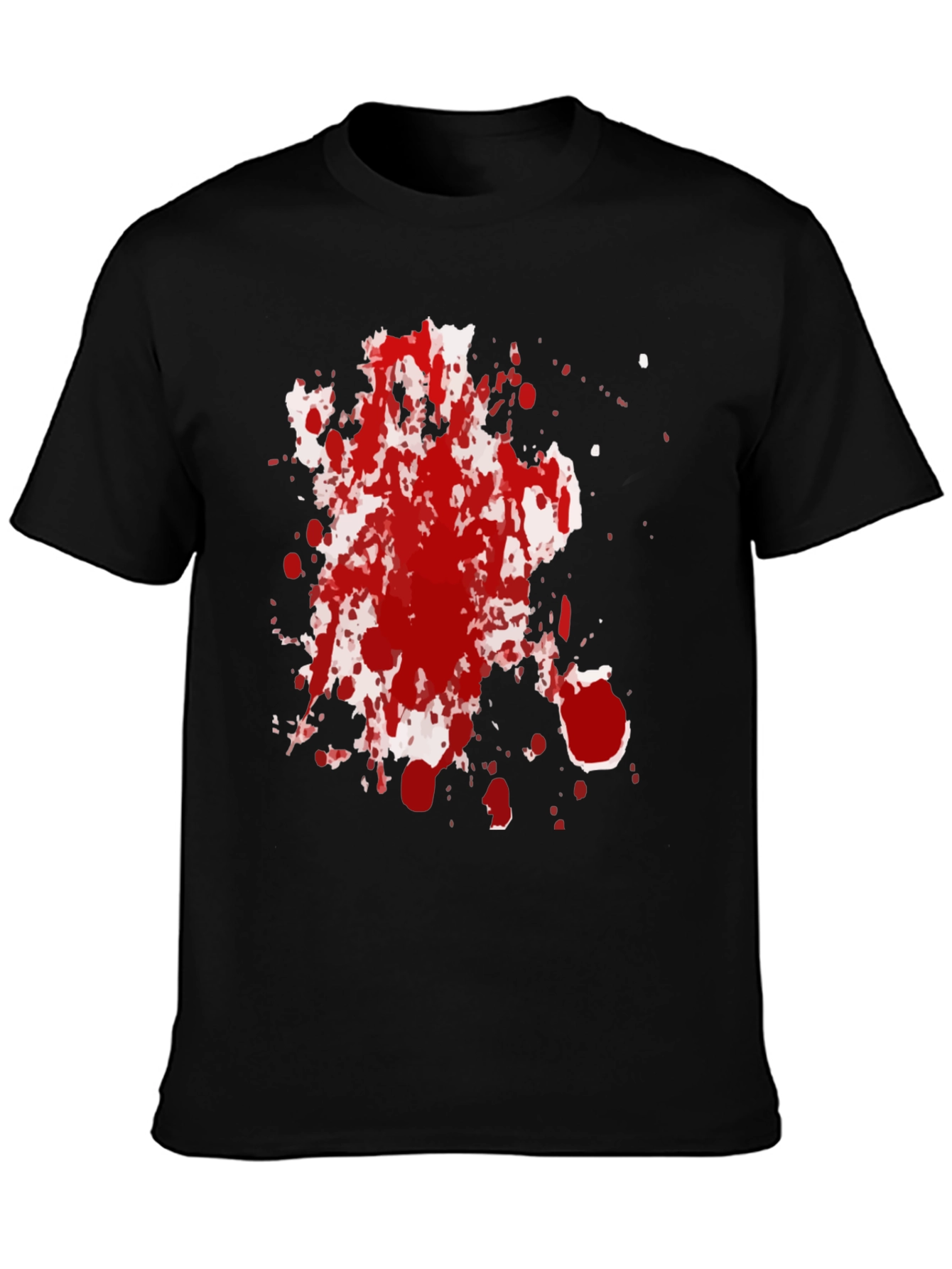 Spattered Red Ink Black T-Shirt