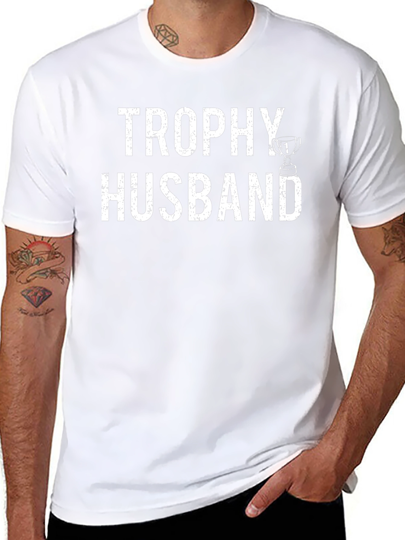 Trophy Husband Graphic T-Shirt - Funny Husband Tee