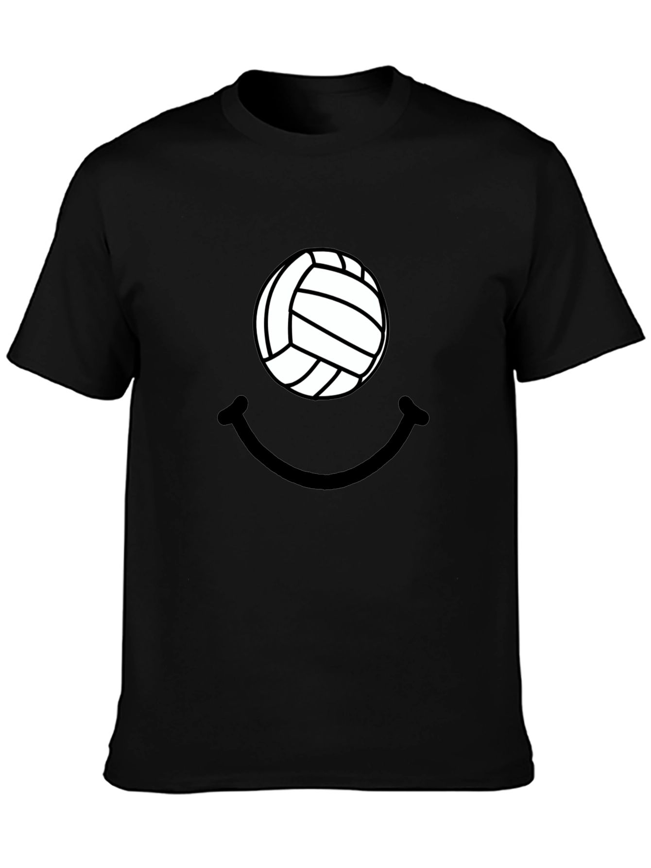 Volleyball Smiley Graphic Tee - Casual Comfort