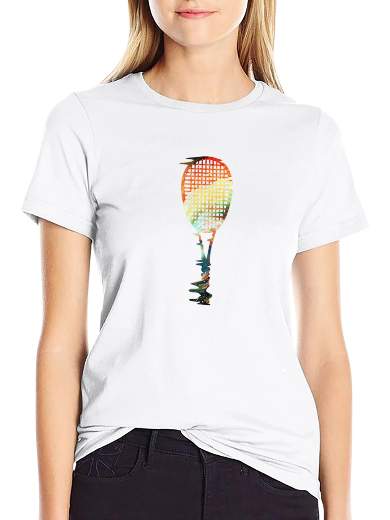 Abstract Tennis Racquet Graphic Tee