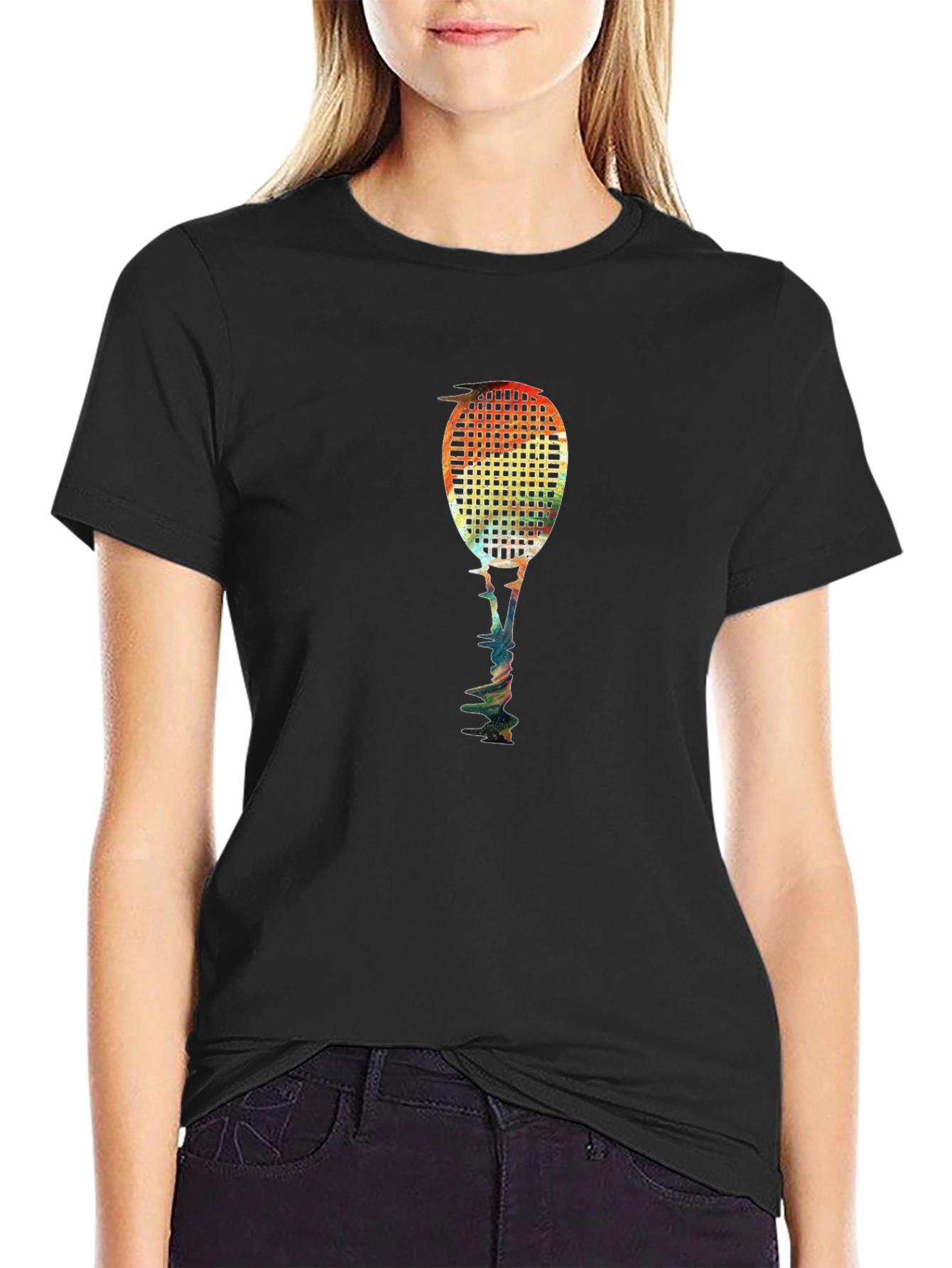 Abstract Tennis Racquet Graphic Tee