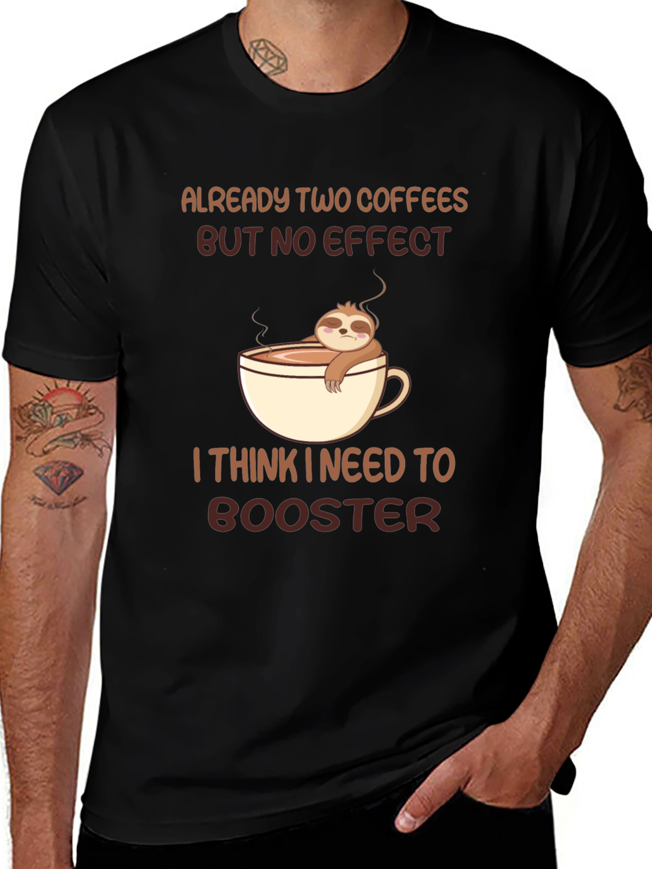 Sloth Coffee Booster Graphic Tee