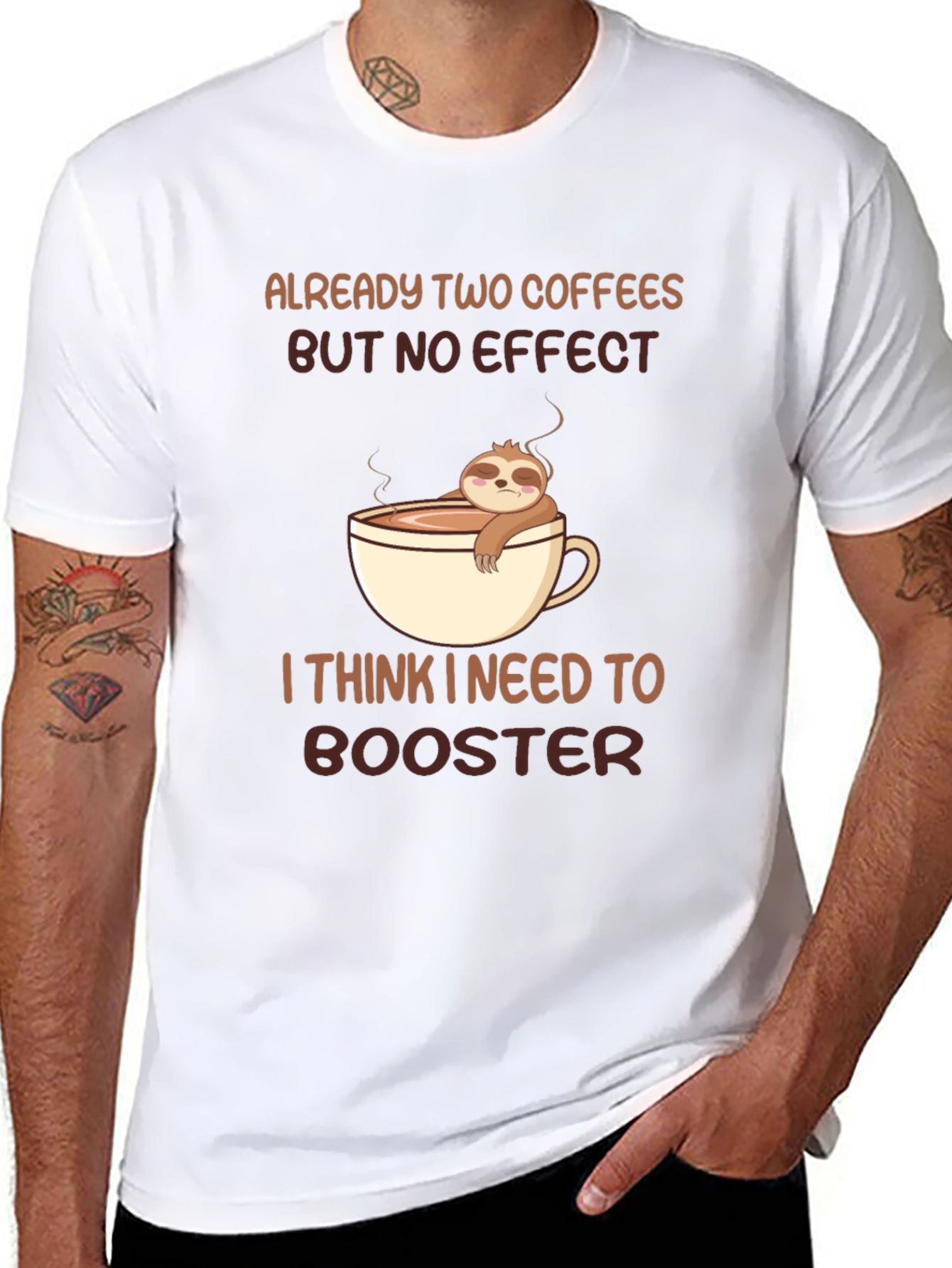 Sloth Coffee Booster Graphic Tee