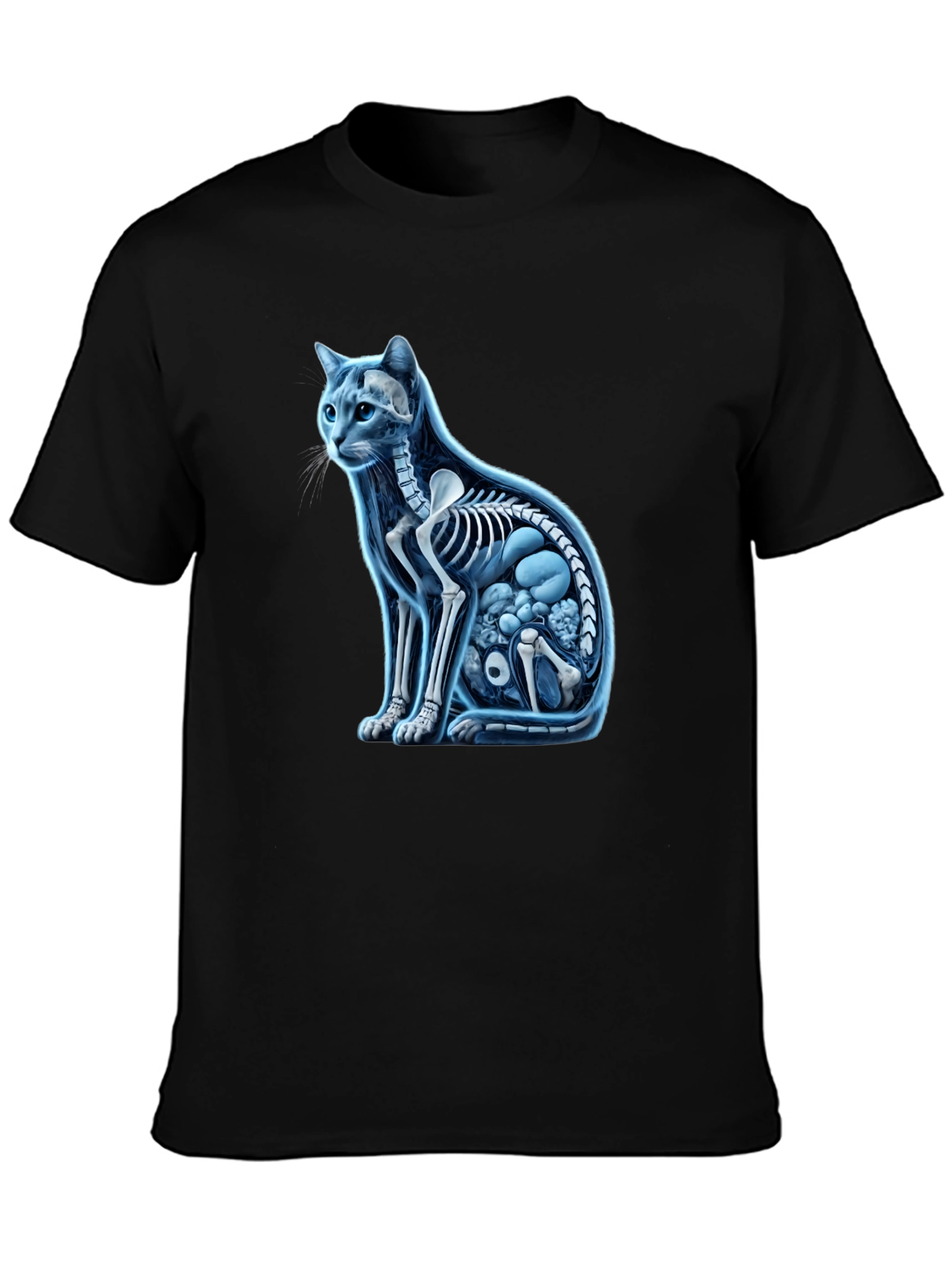 Cat Anatomy Black T-Shirt