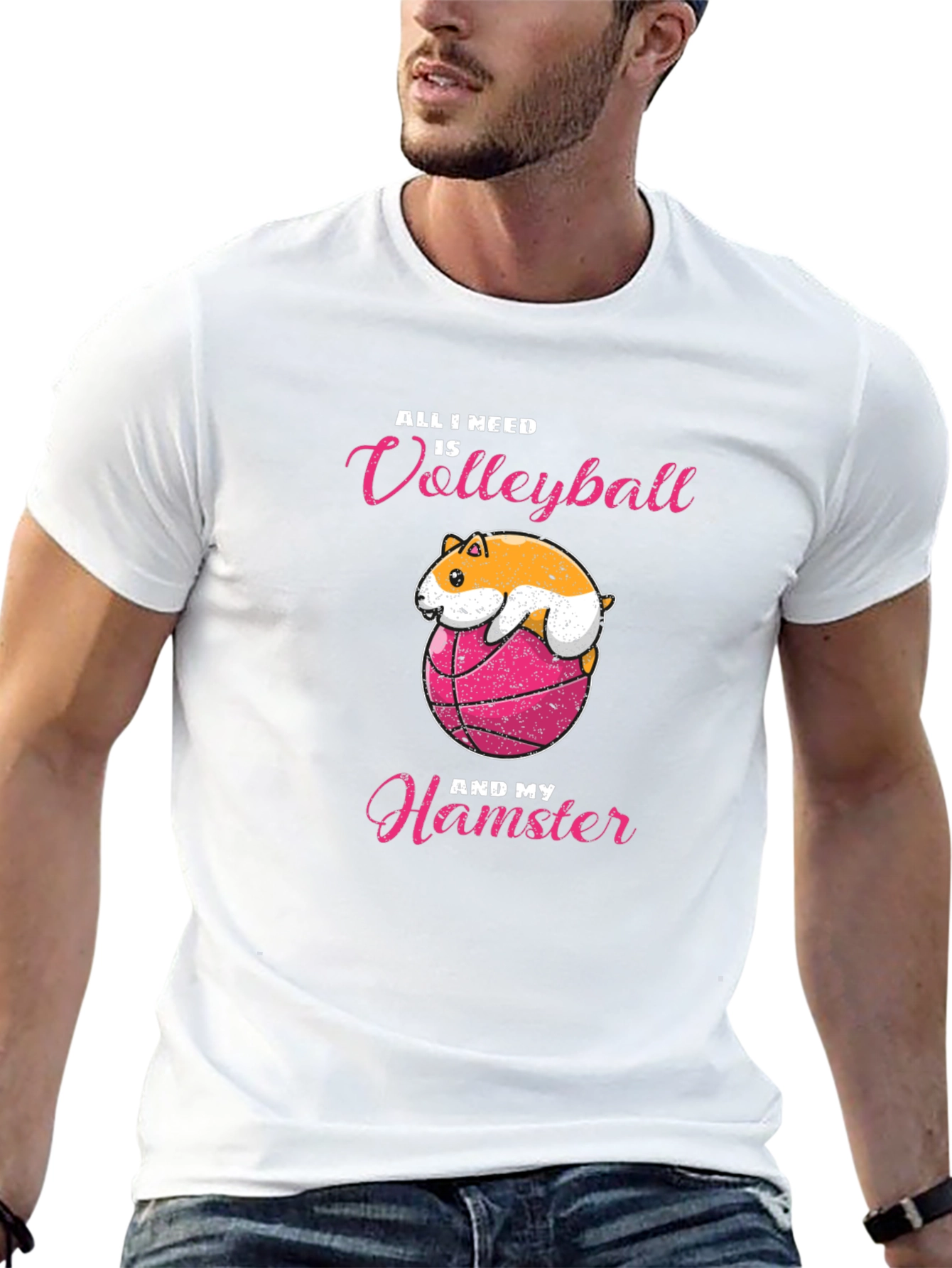 Volleyball Hamster T-Shirt - Cute & Comfy