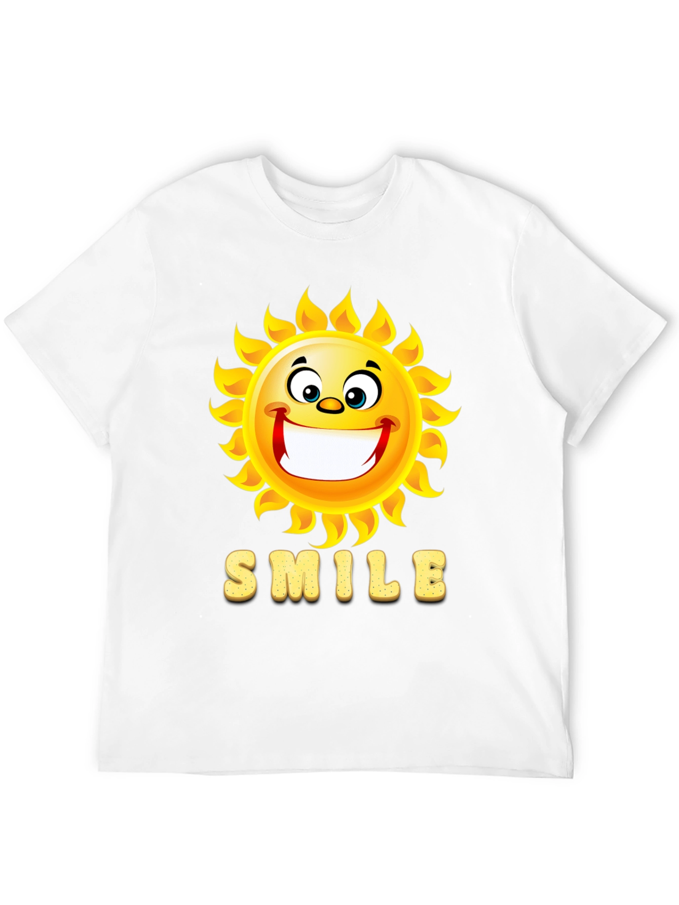 Happy Sun Smile Black T-Shirt