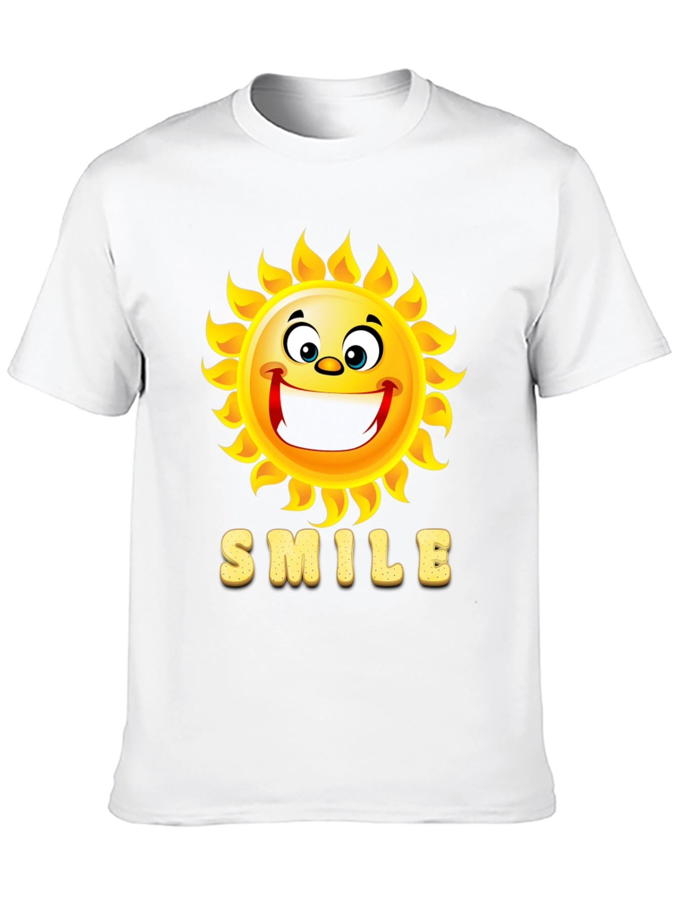 Happy Sun Smile Black T-Shirt