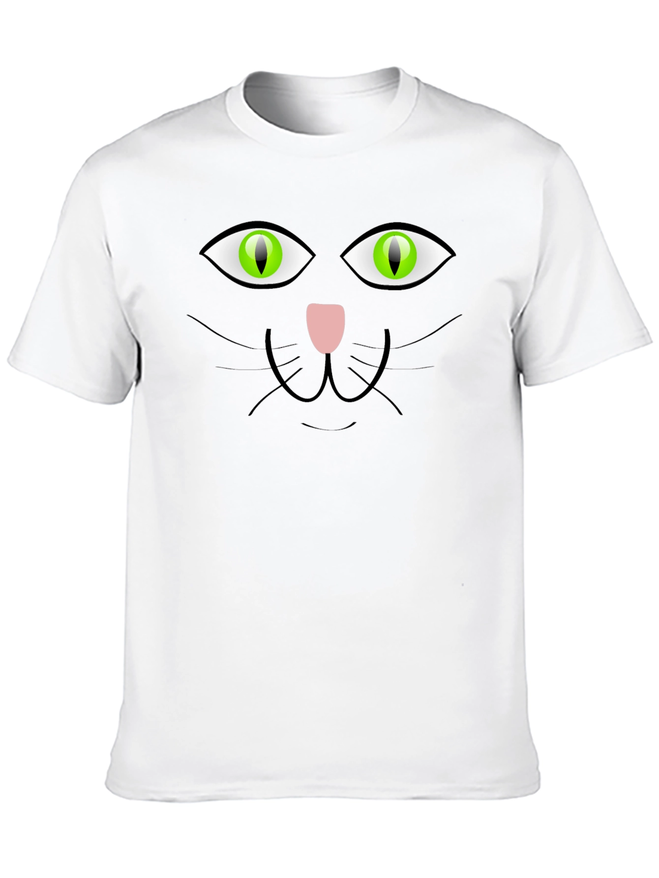 Black Cat Face Graphic T-Shirt