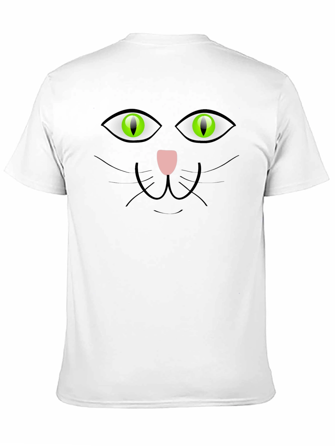 Black Cat Face Graphic T-Shirt