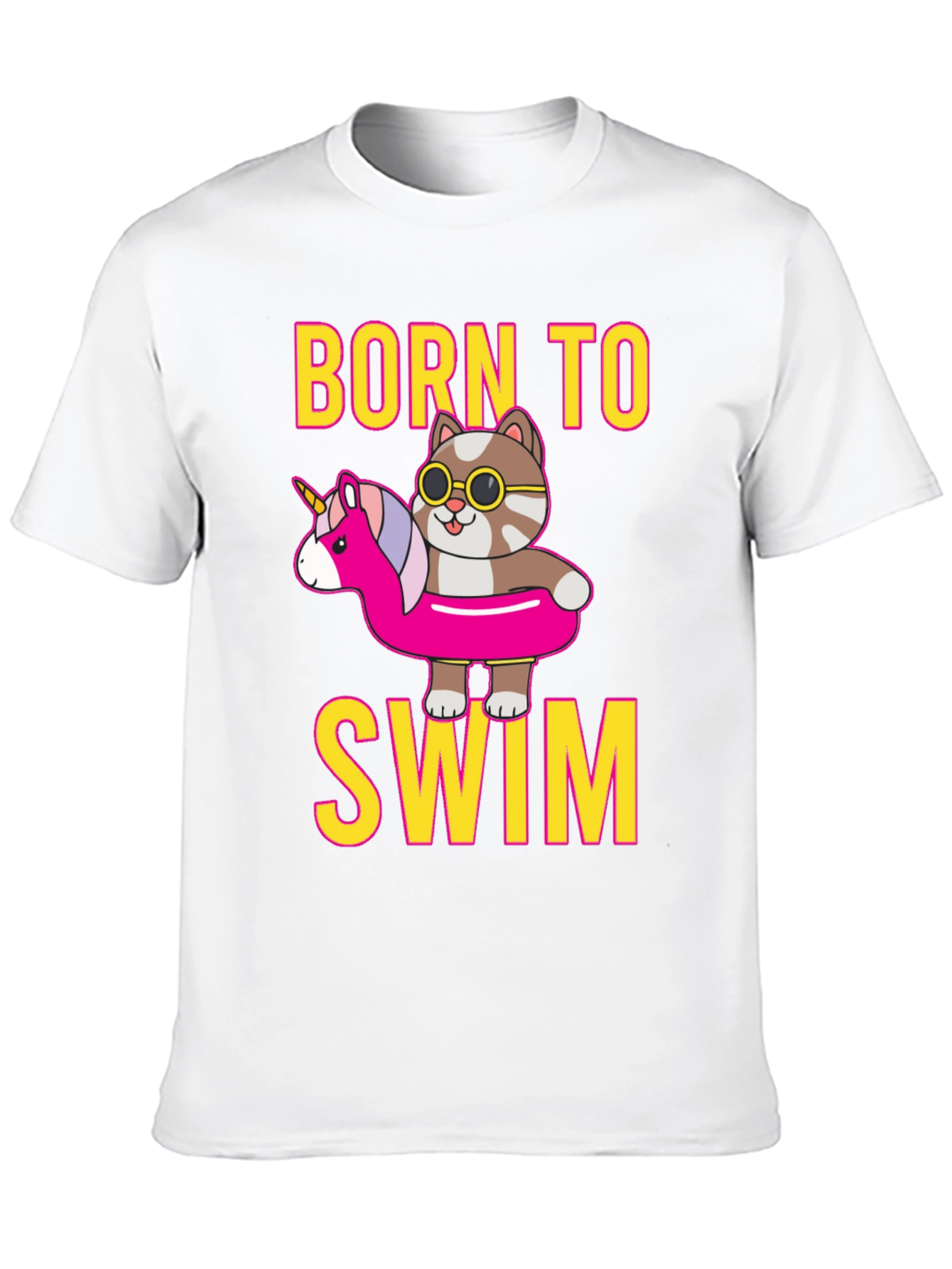 Born To Swim Cat T-Shirt