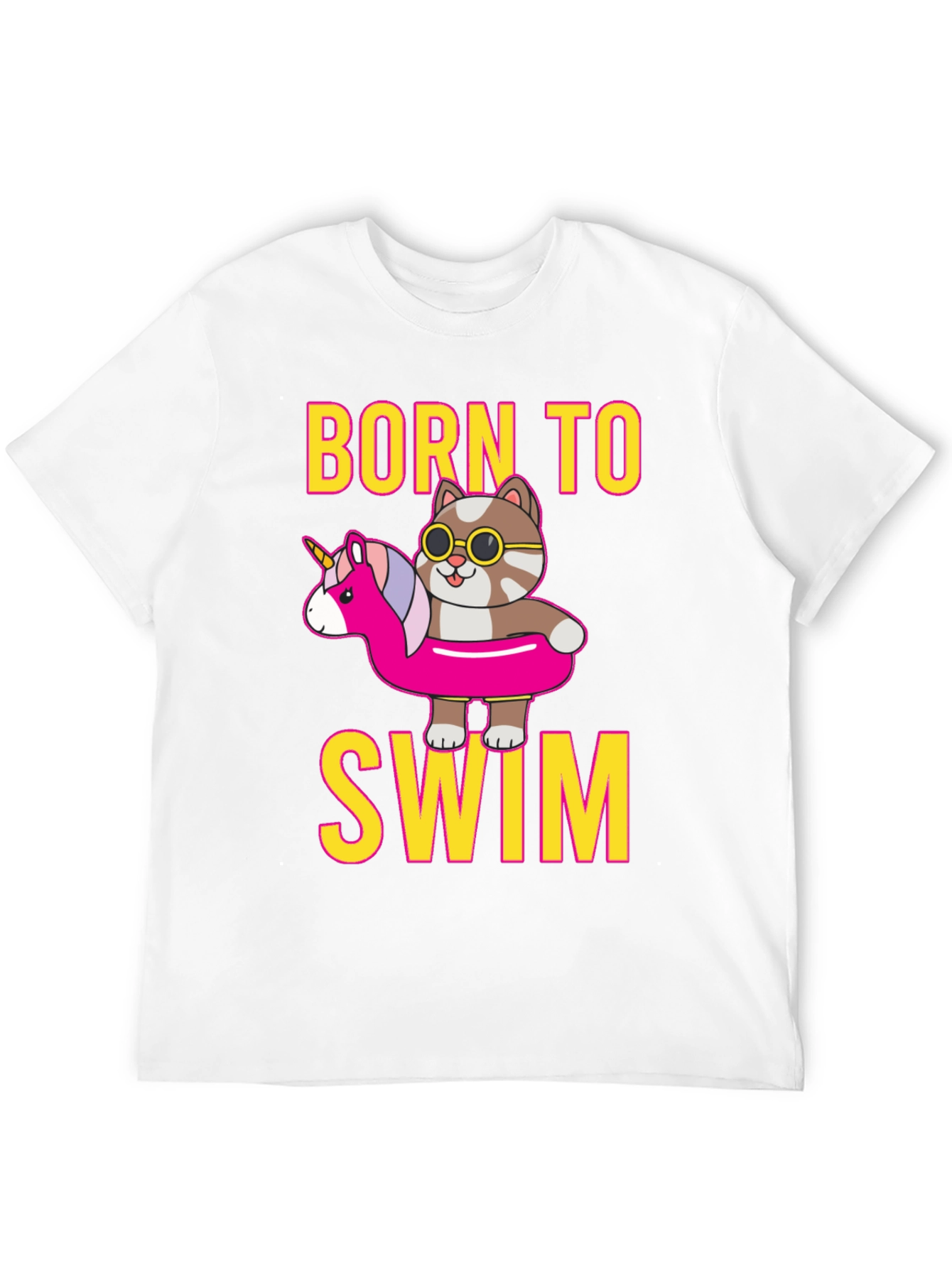 Born To Swim Cat T-Shirt