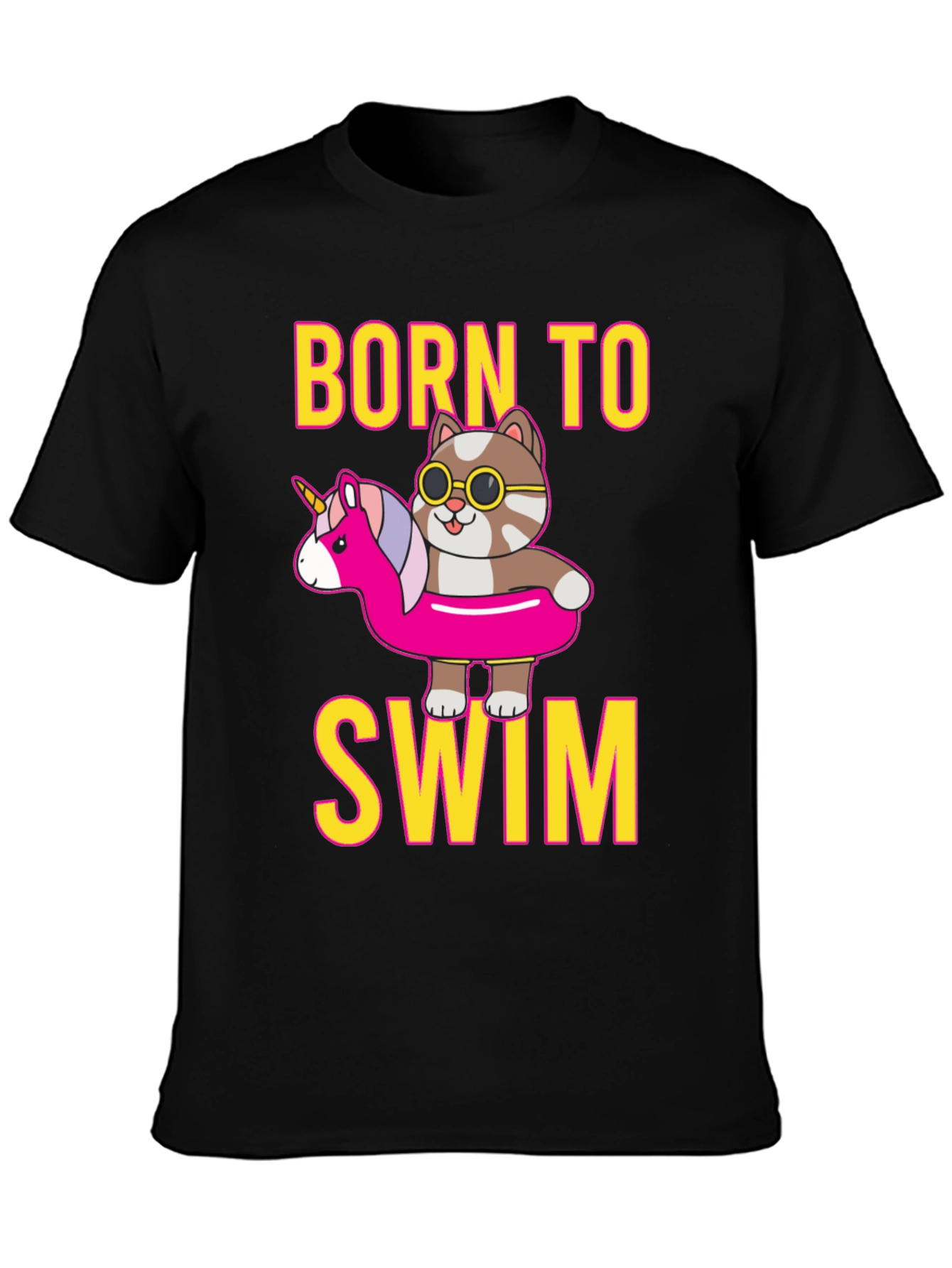 Born To Swim Cat T-Shirt