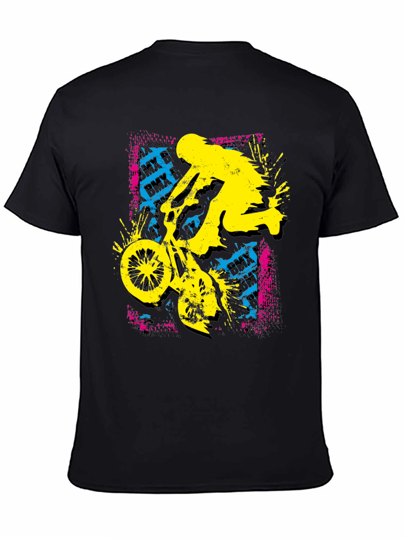 BMX Rider Graphic Print Black Tee