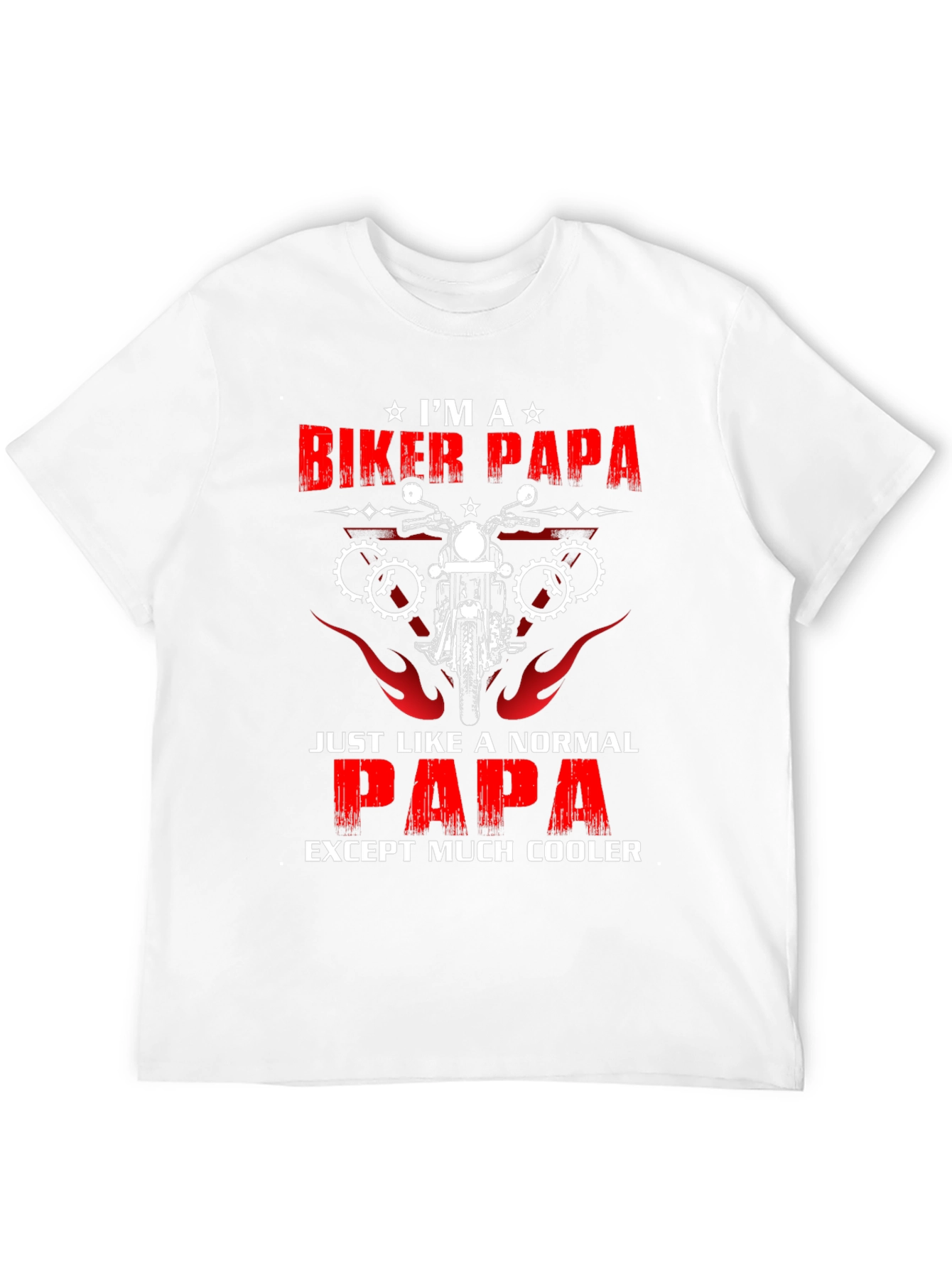 Biker Papa T-Shirt - Cool Dad Tee