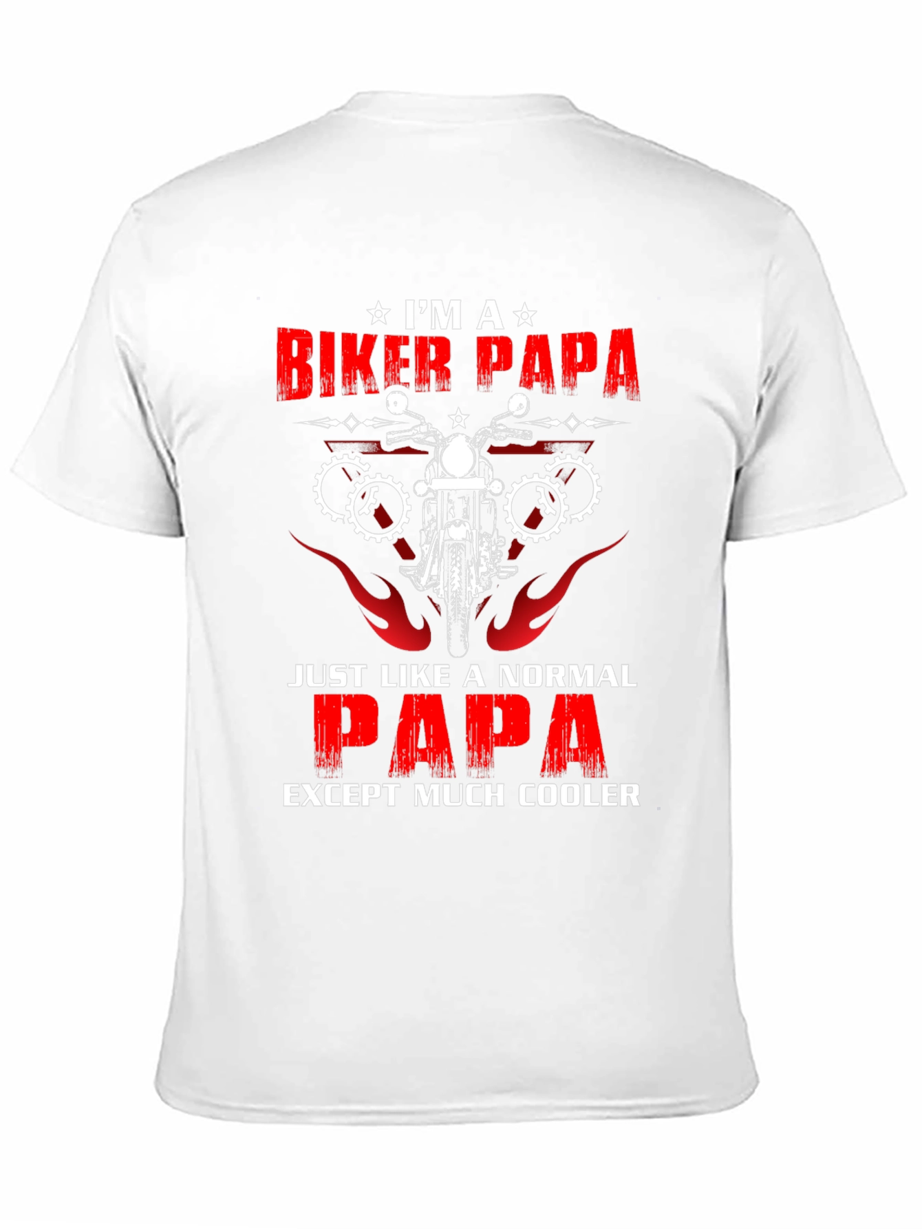 Biker Papa T-Shirt - Cool Dad Tee