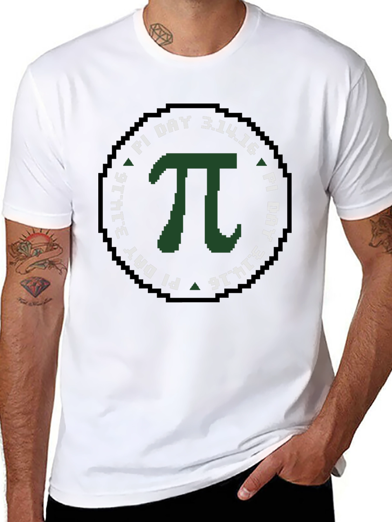Pi Day 3.14.16 Pixelated T-Shirt