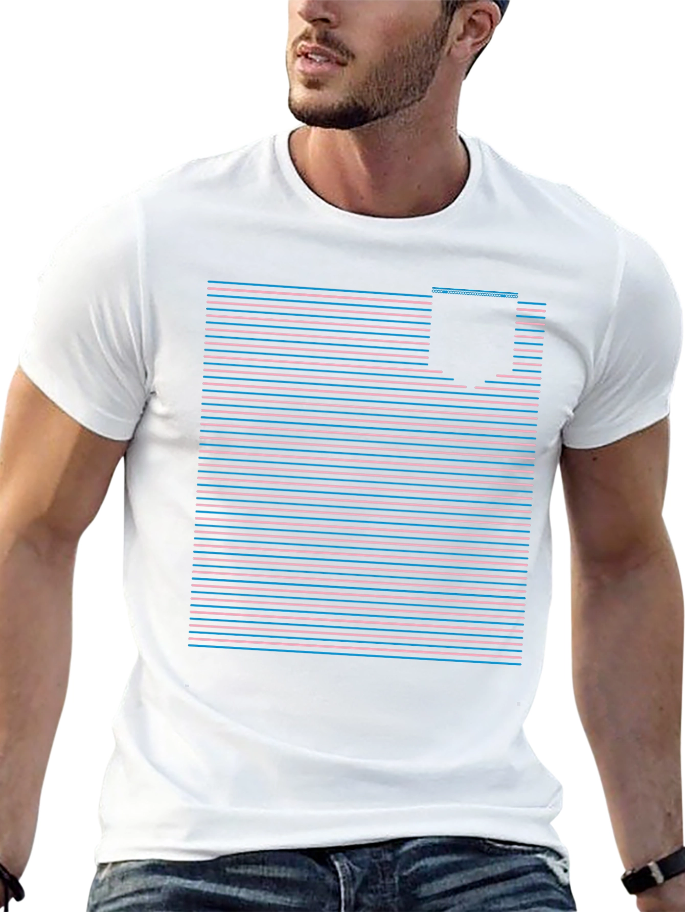 Retro Striped Pocket Tee - Classic Style