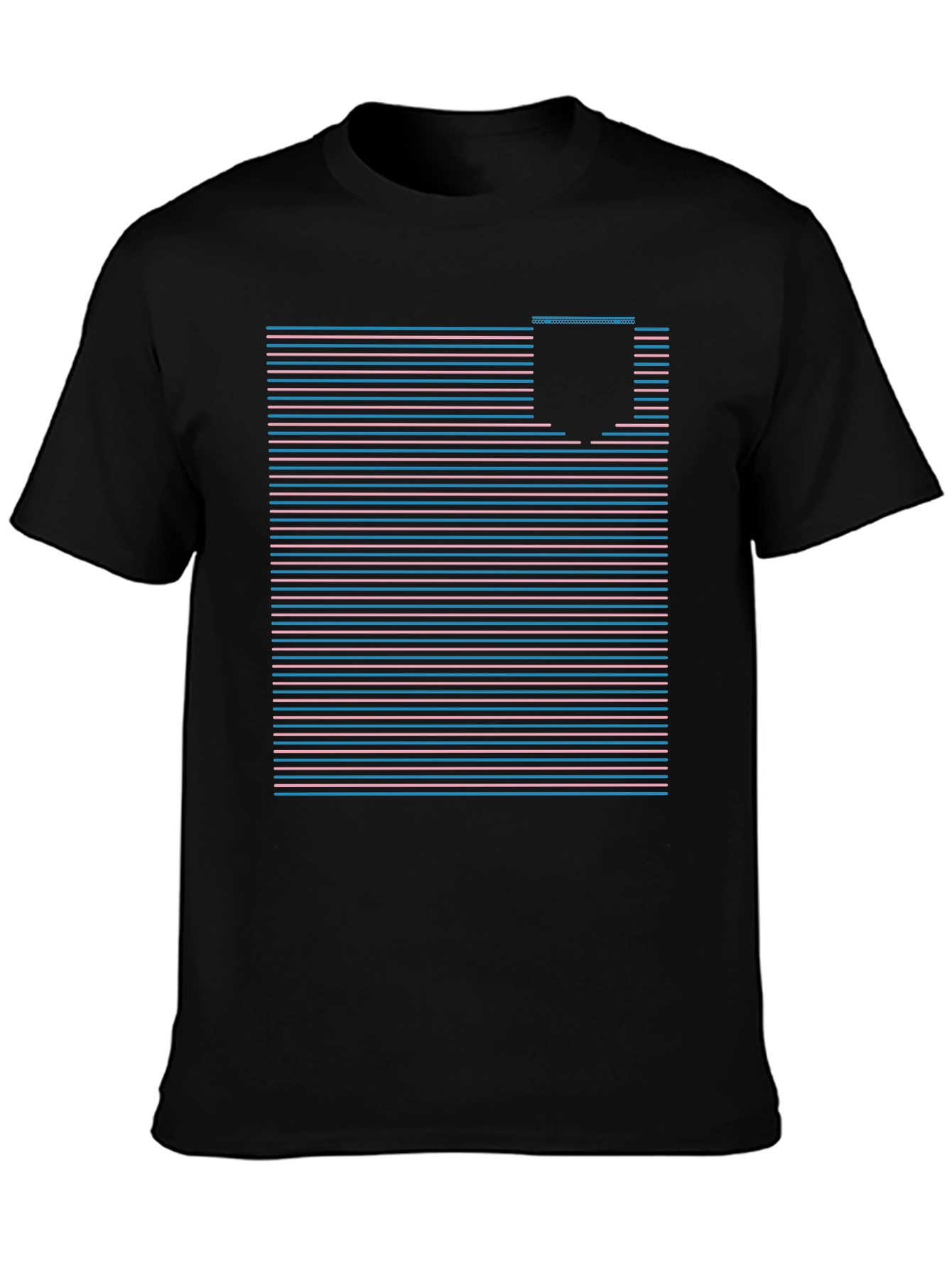 Retro Striped Pocket Tee - Classic Style