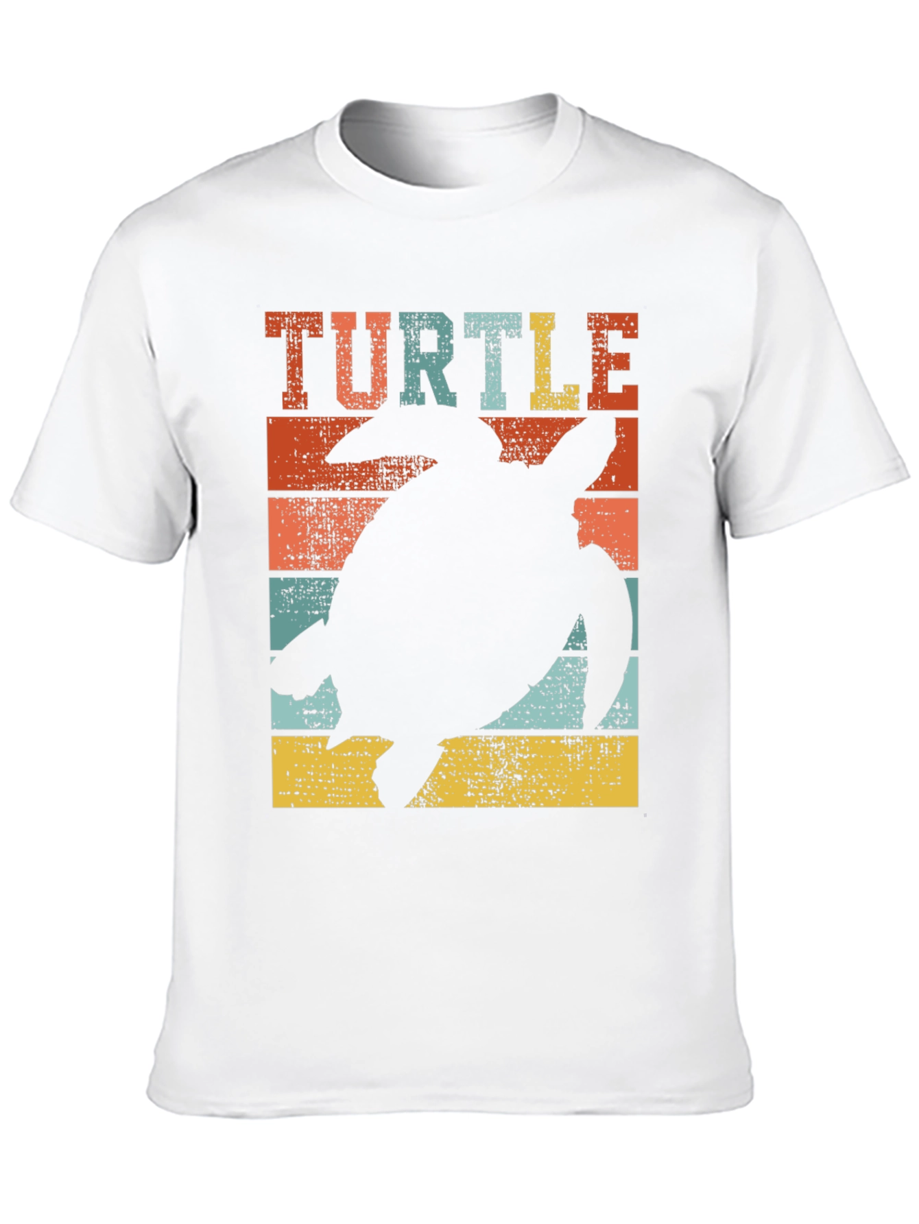 Retro Turtle Silhouette Graphic T-Shirt