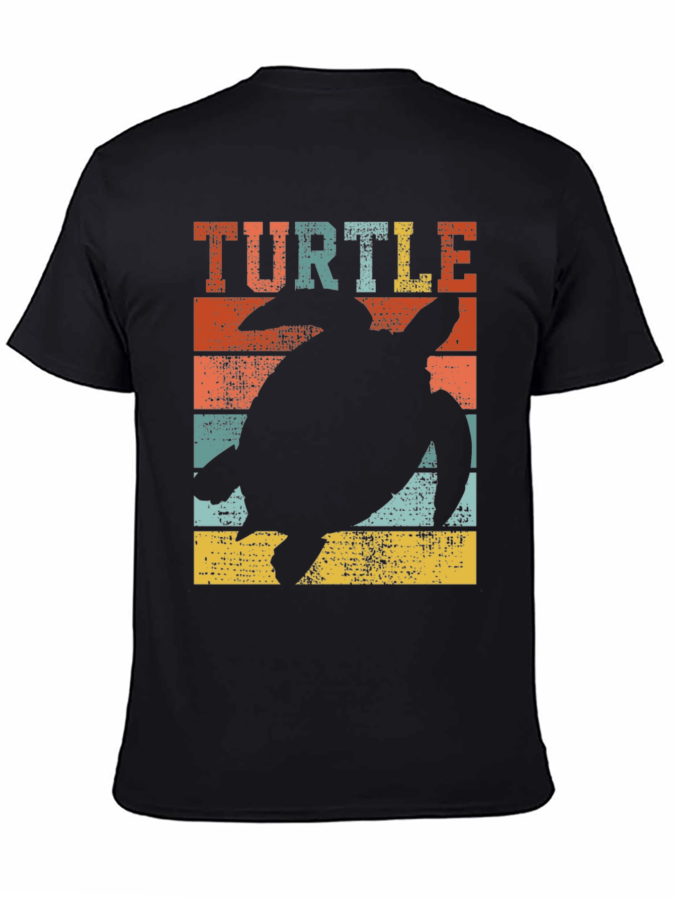 Retro Turtle Silhouette Graphic T-Shirt