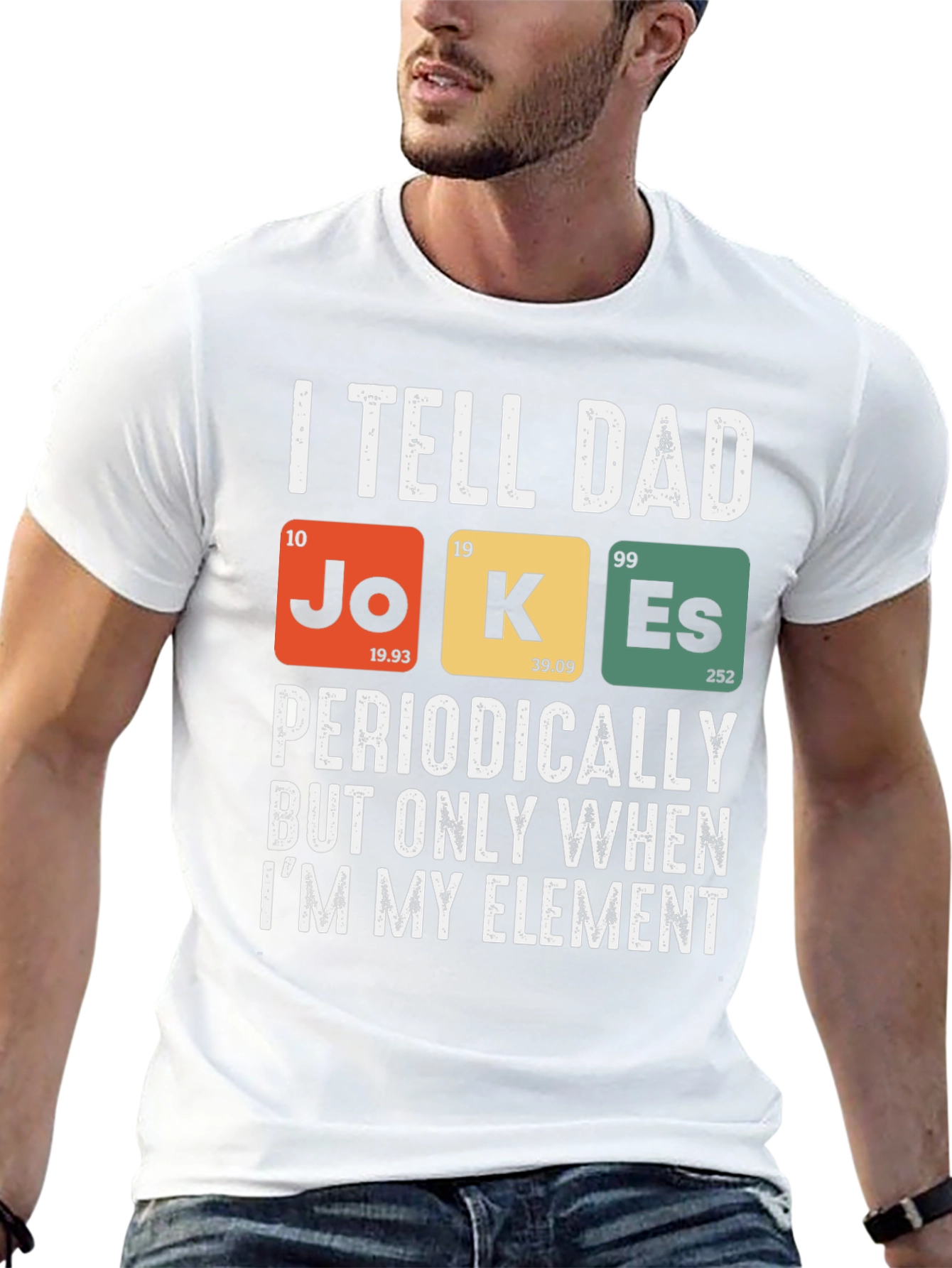 Dad Jokes Periodic Table T-Shirt Funny Science Tee