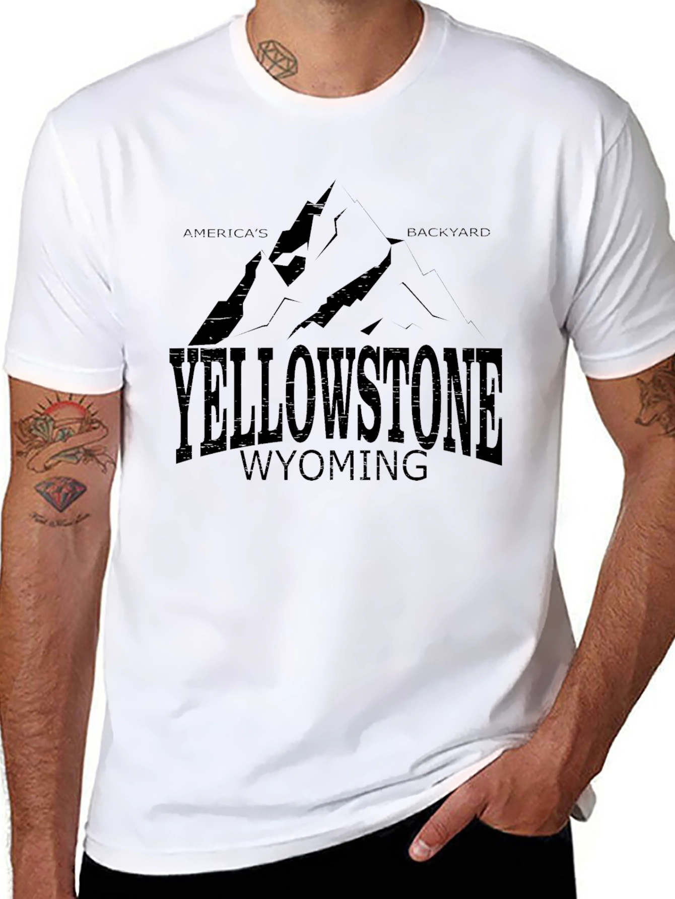 Yellowstone Wyoming Graphic Tee - Americas Backyard T-Shirt
