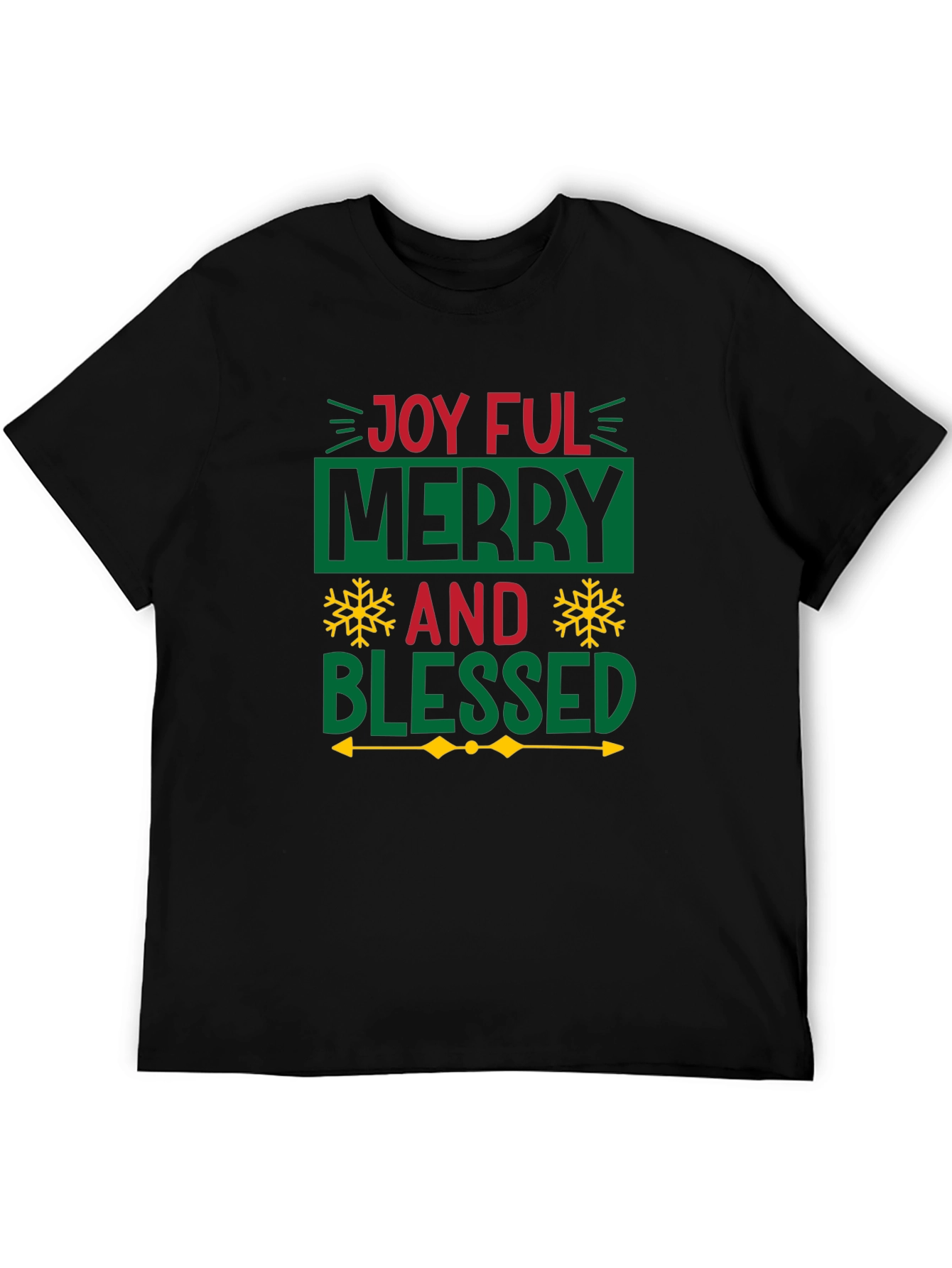 Joyful Merry Blessed Christmas Graphic Tee