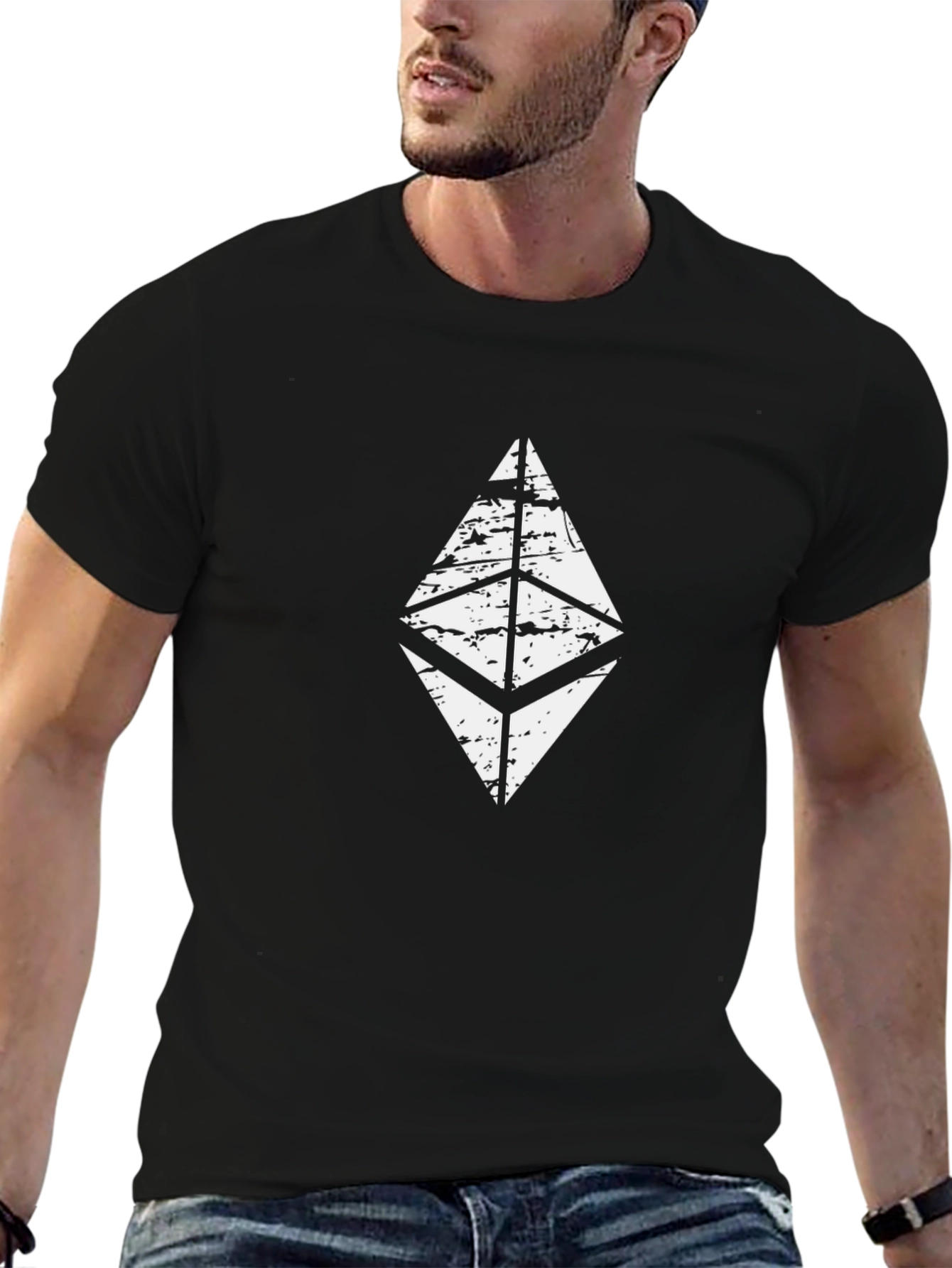 Ethereum Logo Black T-Shirt - Crypto Fashion