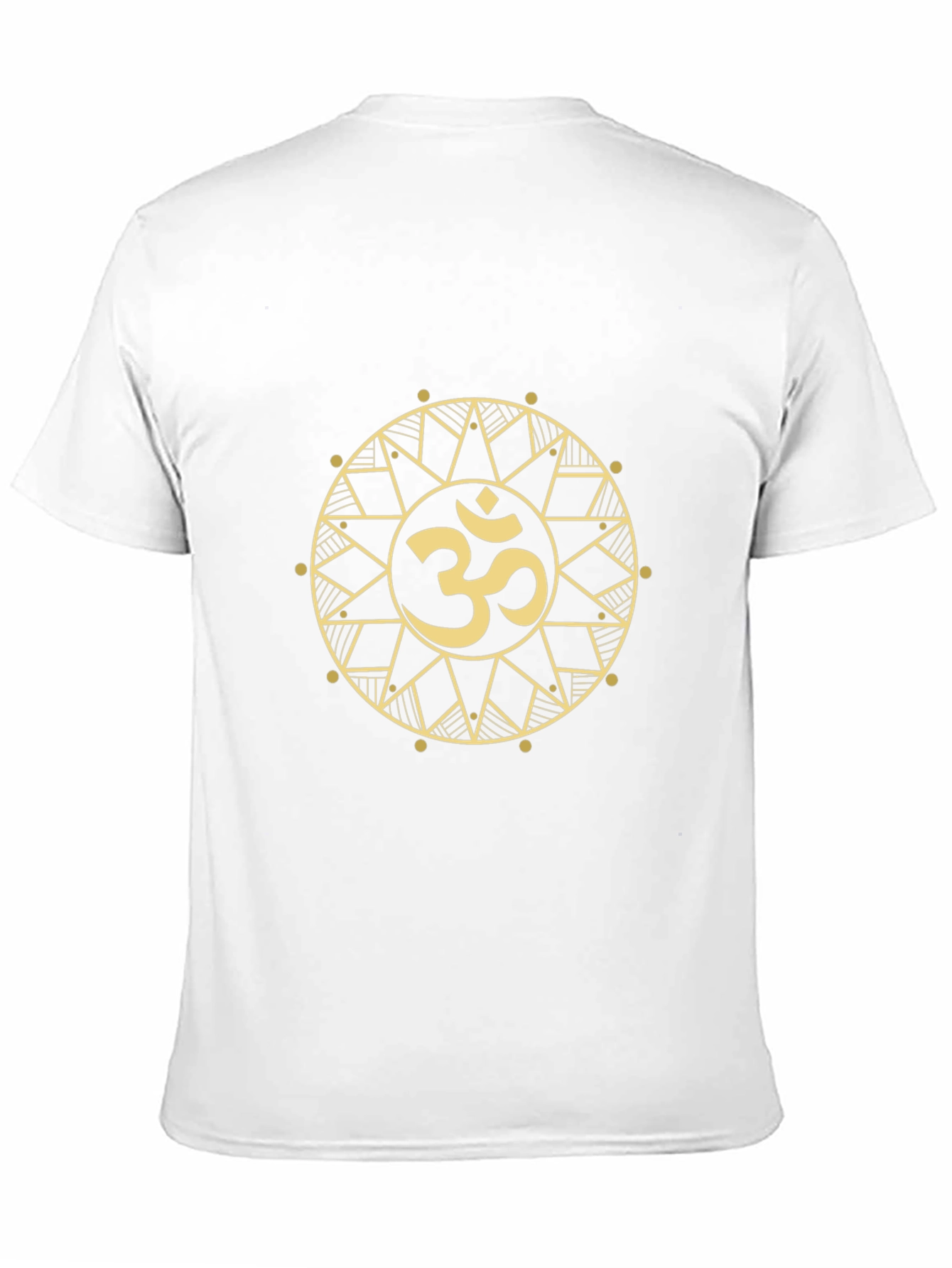 Om Symbol Mandala Graphic Tee - Black Cotton Blend
