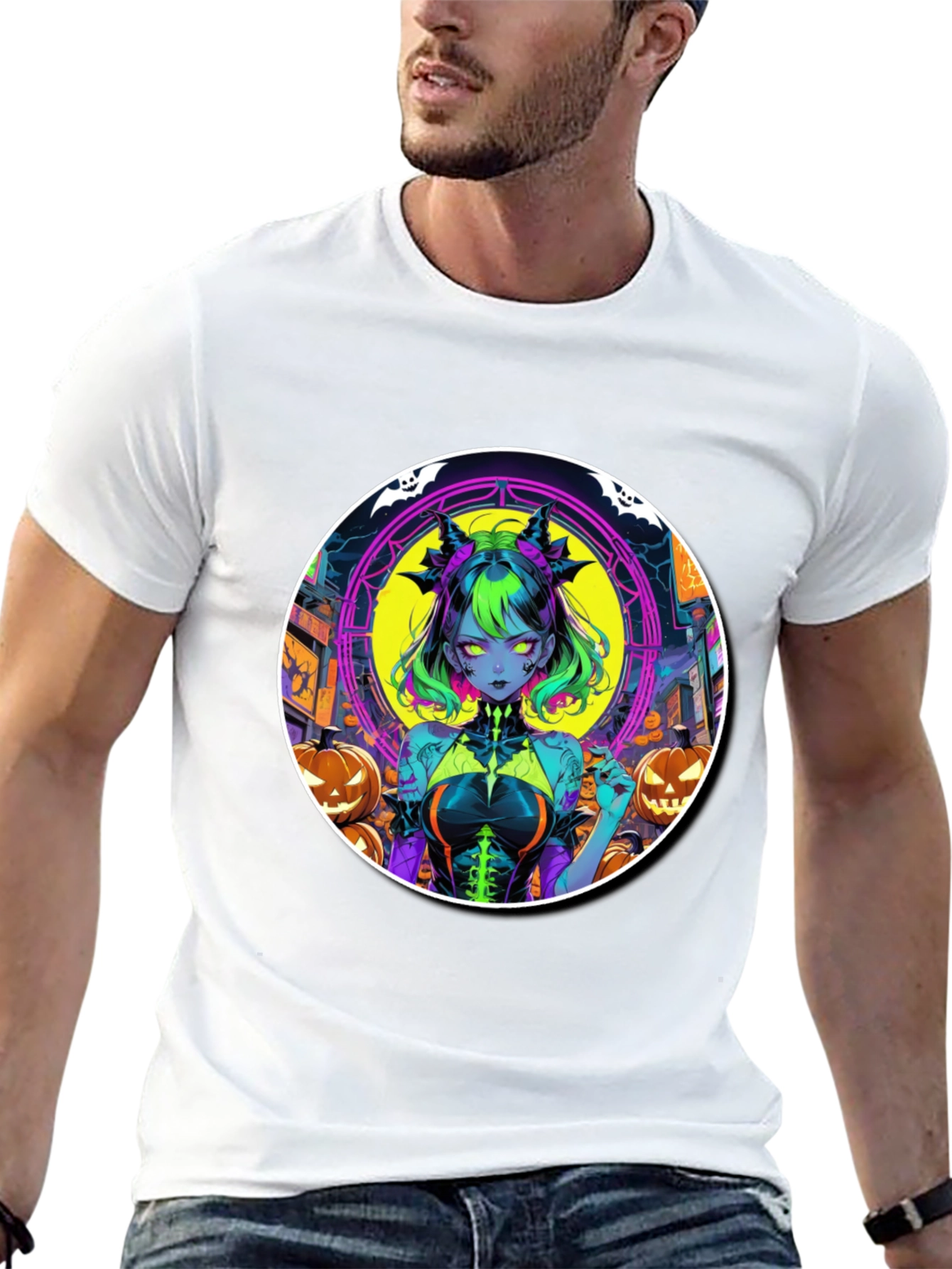 Halloween Anime Girl Graphic Tee