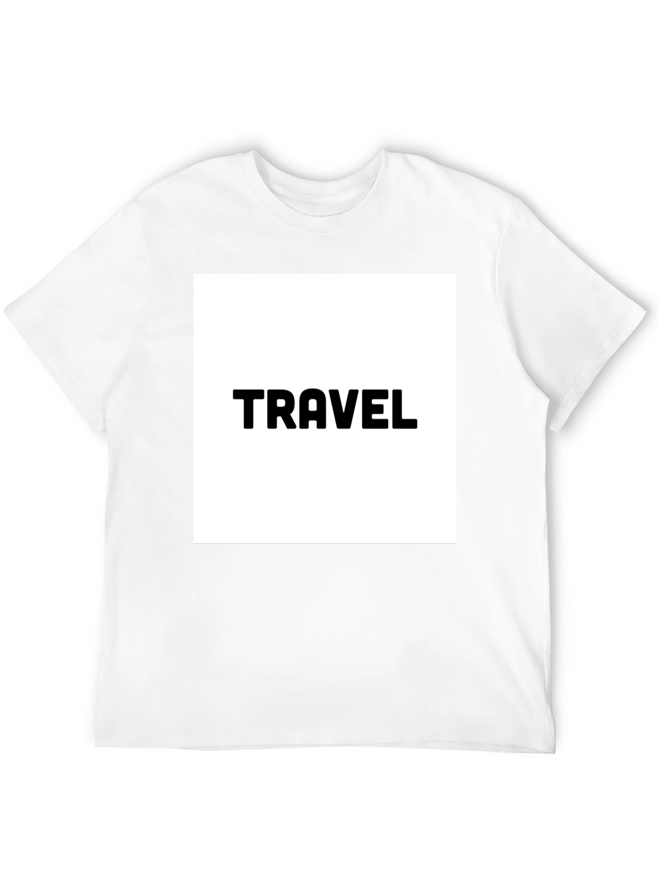 Travel Graphic Tee - Black Cotton T-Shirt