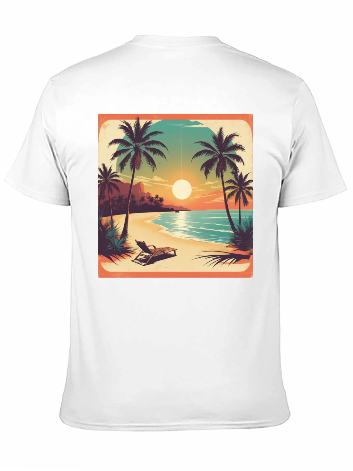 Tropical Beach Sunset Graphic Tee