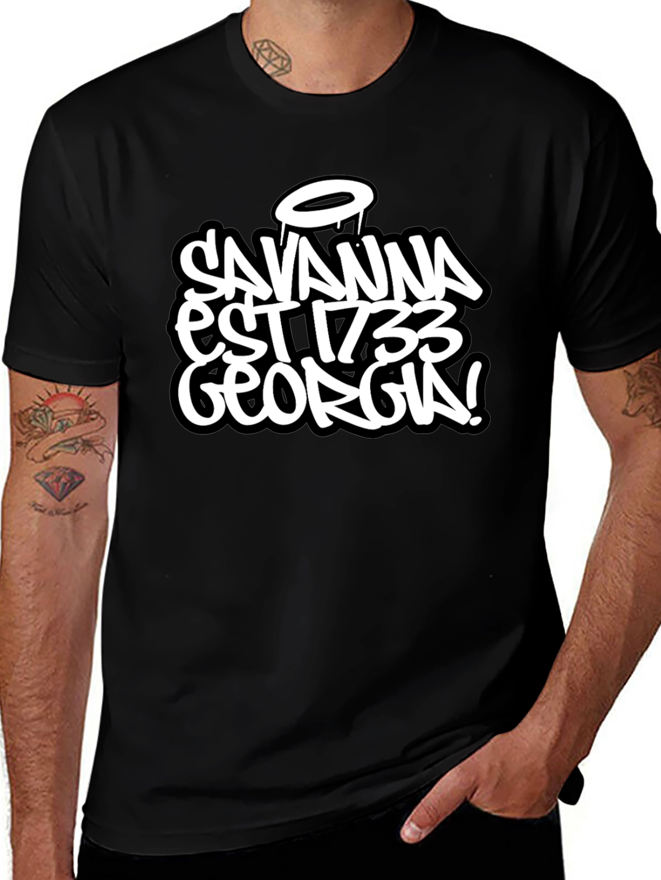 Savannah Georgia Est 1733 Black T-Shirt