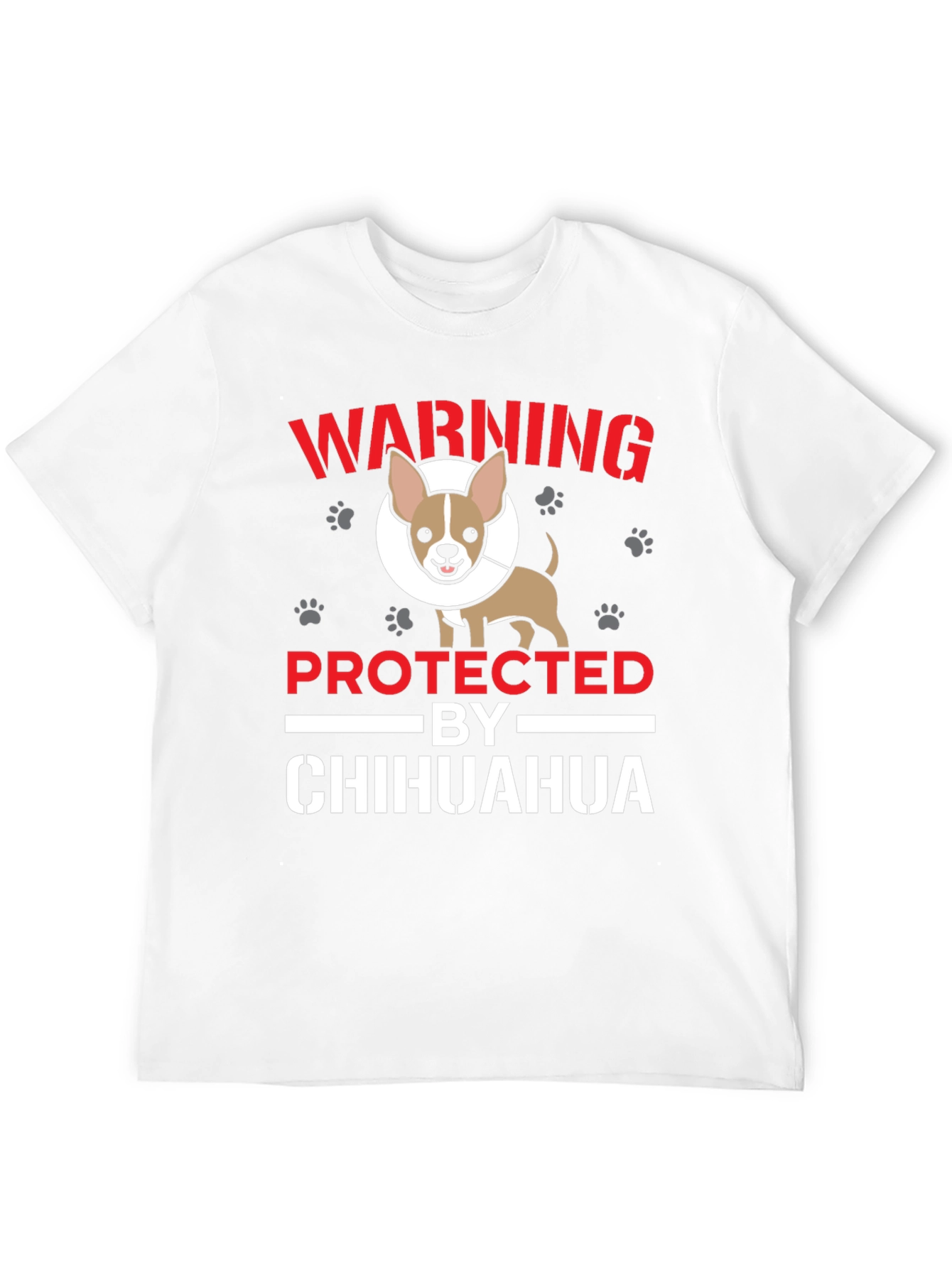 Warning Protected by Chihuahua T-Shirt