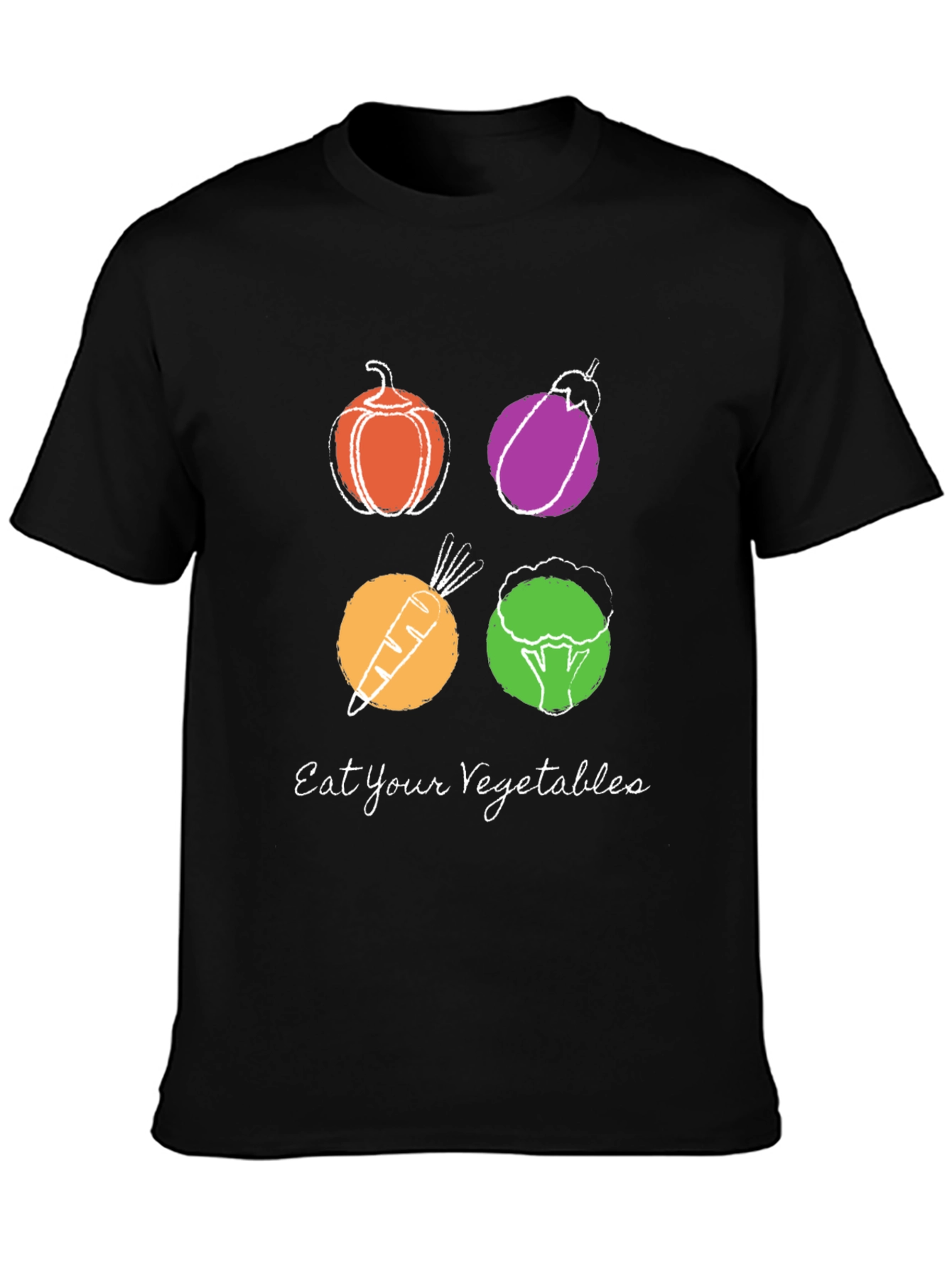 Eat Your Vegetables Graphic Tee - Trendy Vegan Shirt