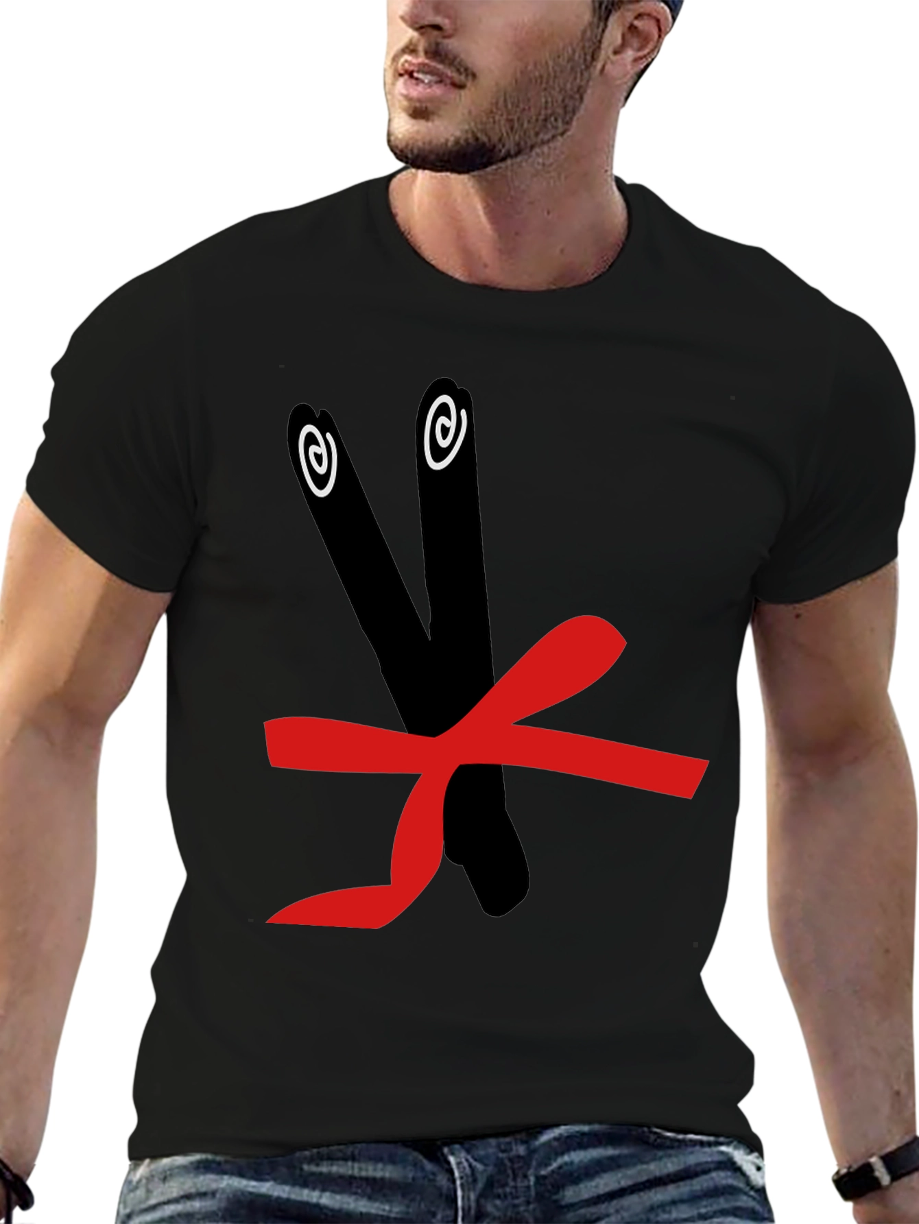 Novelty Chopsticks Graphic T-Shirt