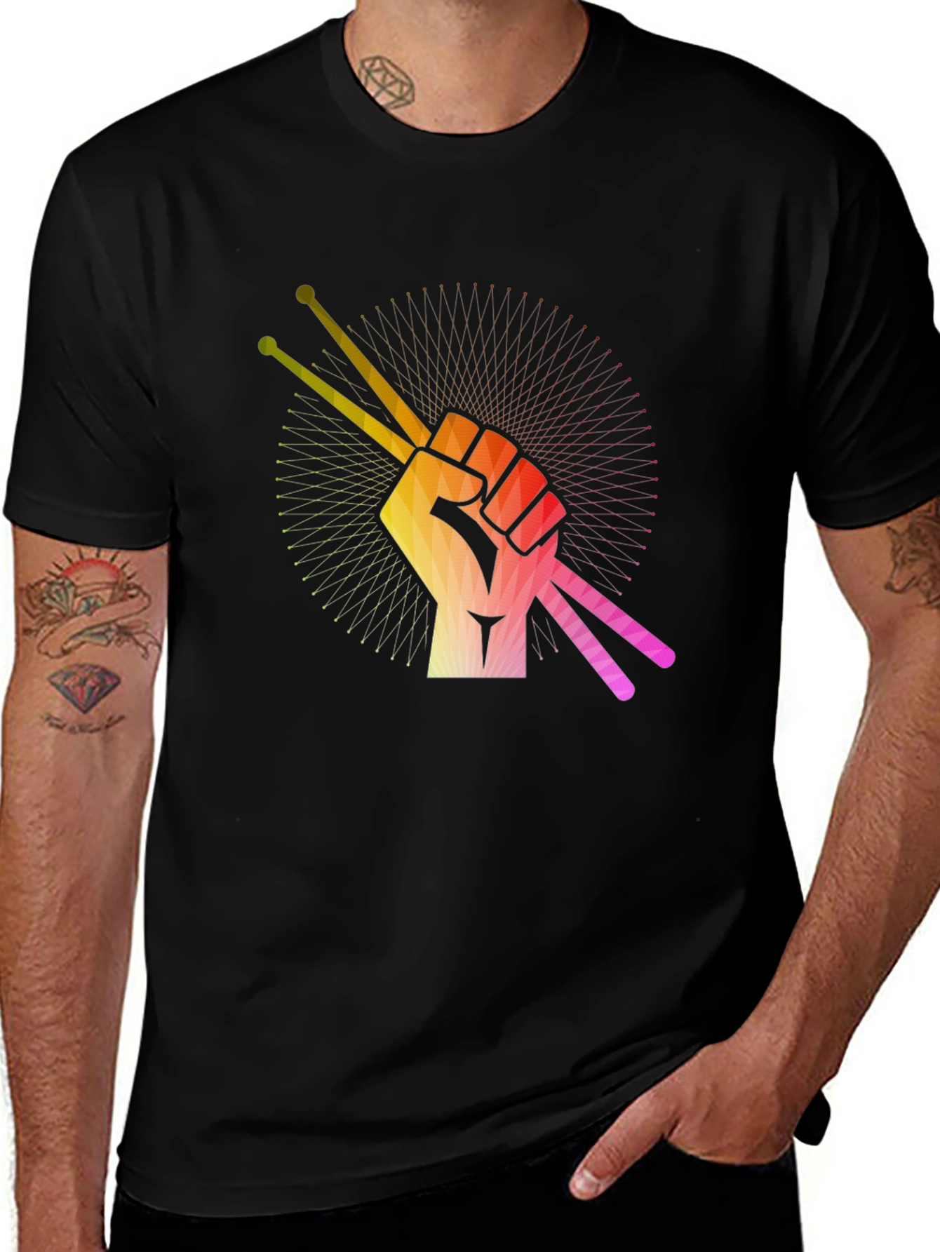 Drummers Hand T-Shirt: Raise Your Sticks!