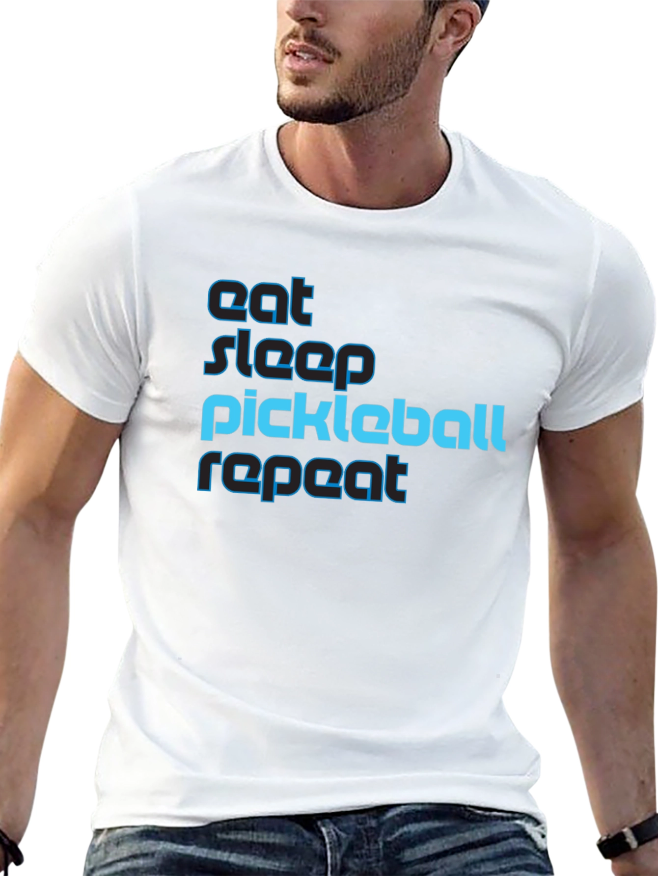Eat Sleep Pickleball Repeat Graphic Tee