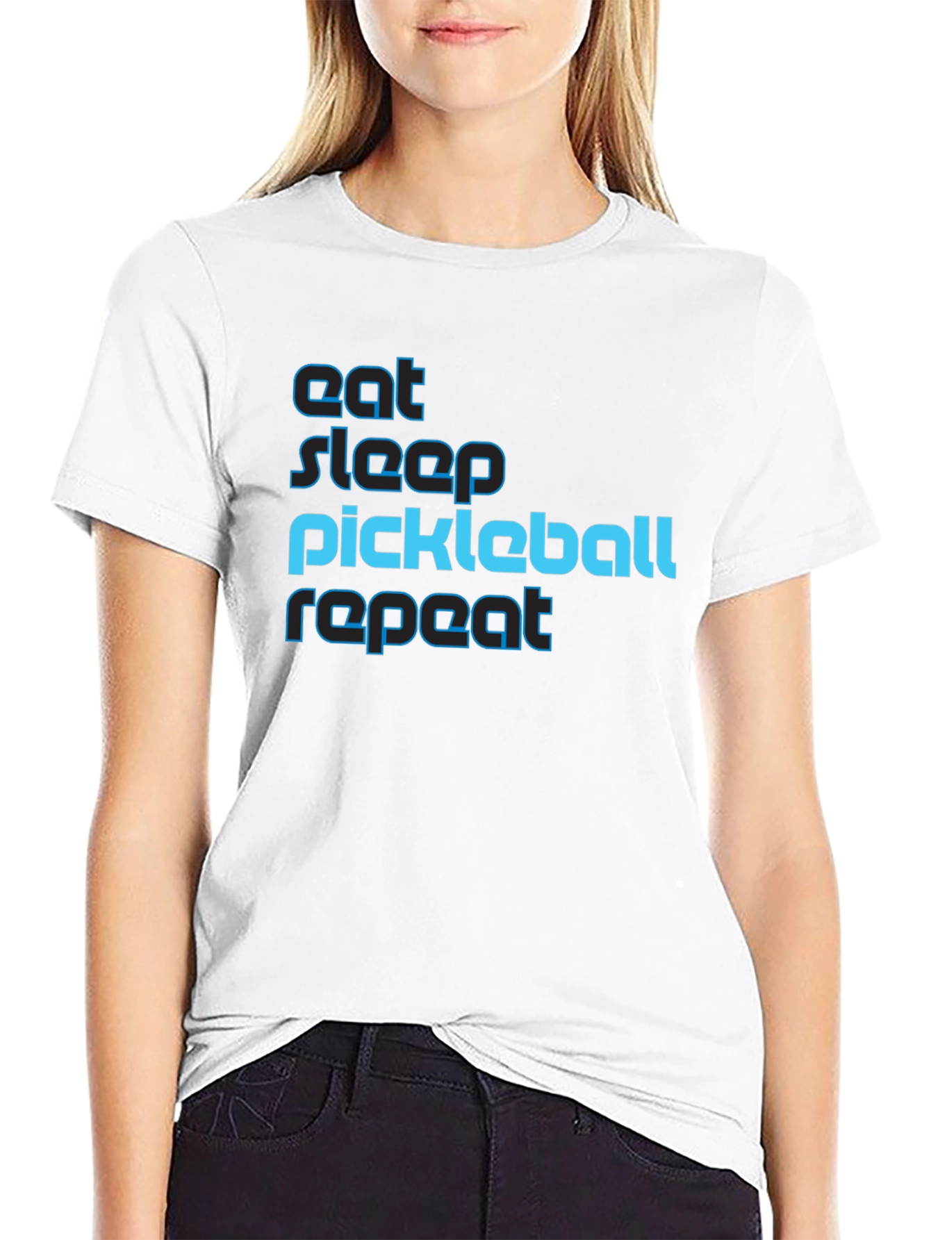 Eat Sleep Pickleball Repeat Graphic Tee