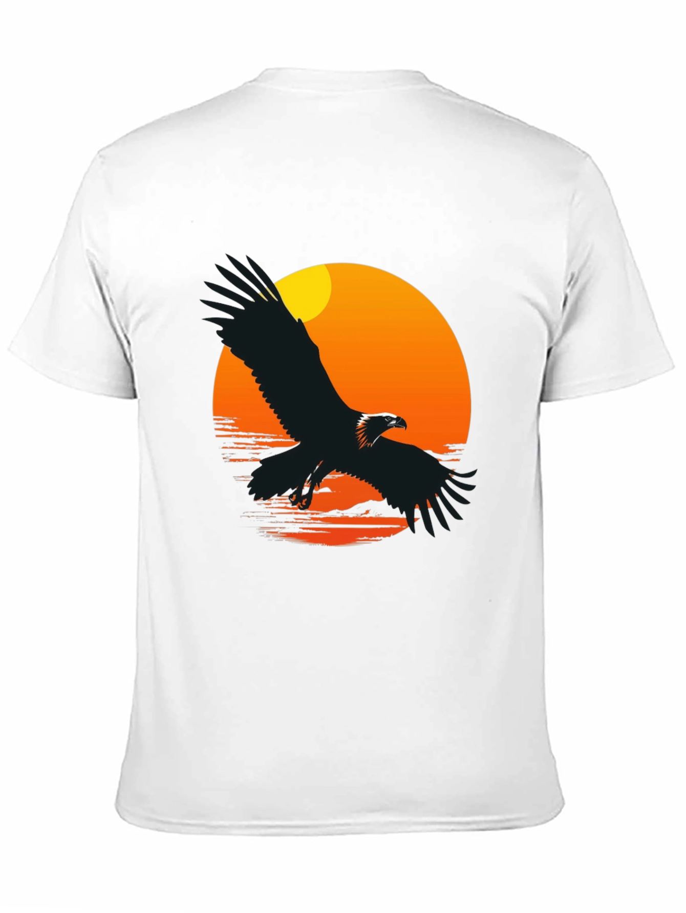 Eagle Sunset Graphic T-Shirt - Black
