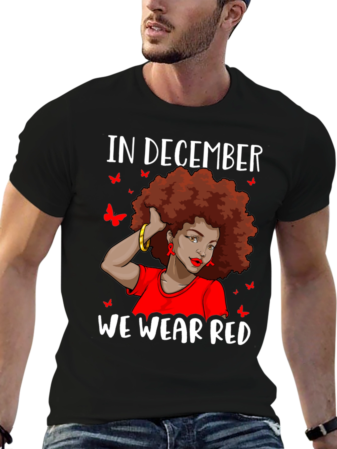 In December We Wear Red Awareness T-Shirt