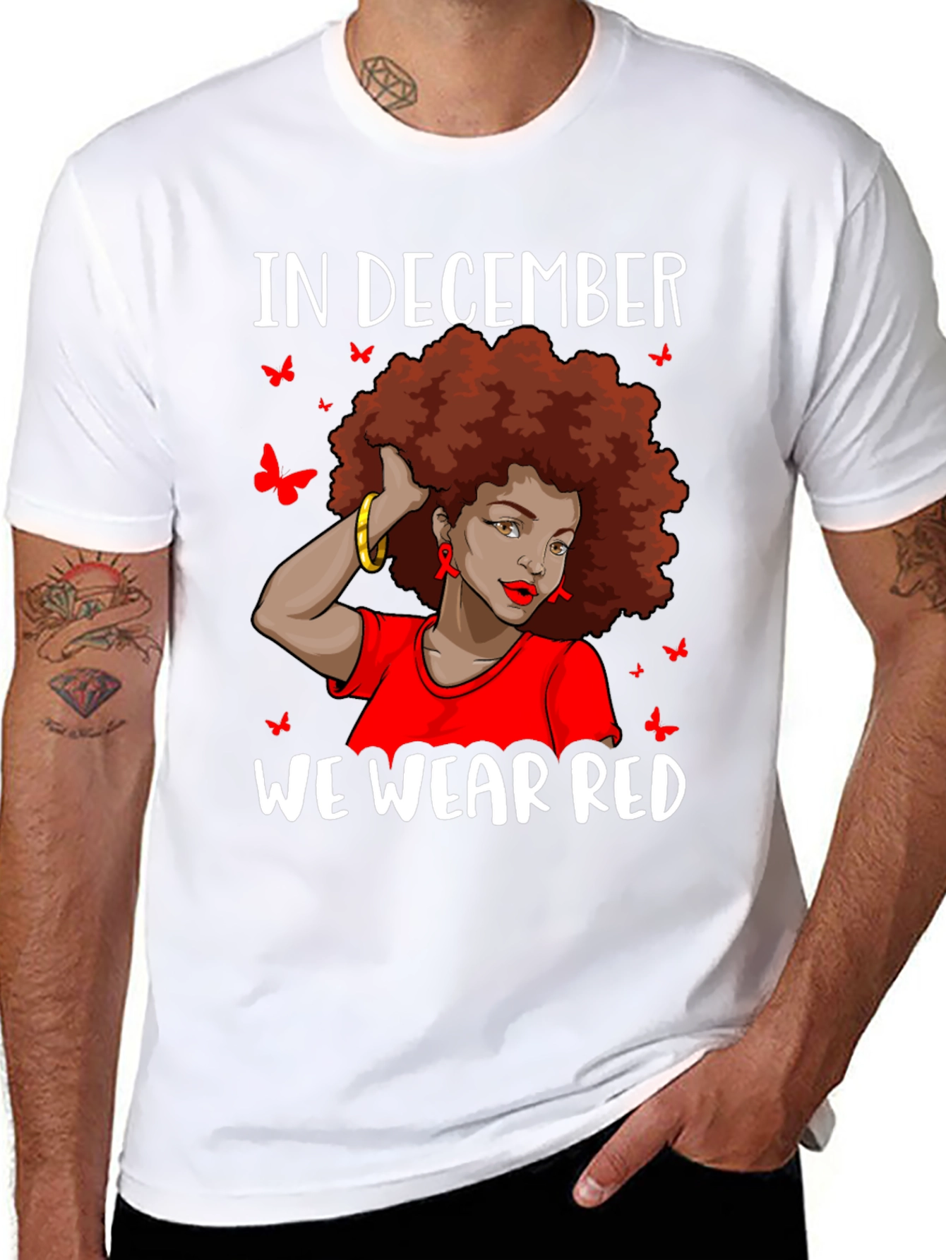 In December We Wear Red Awareness T-Shirt
