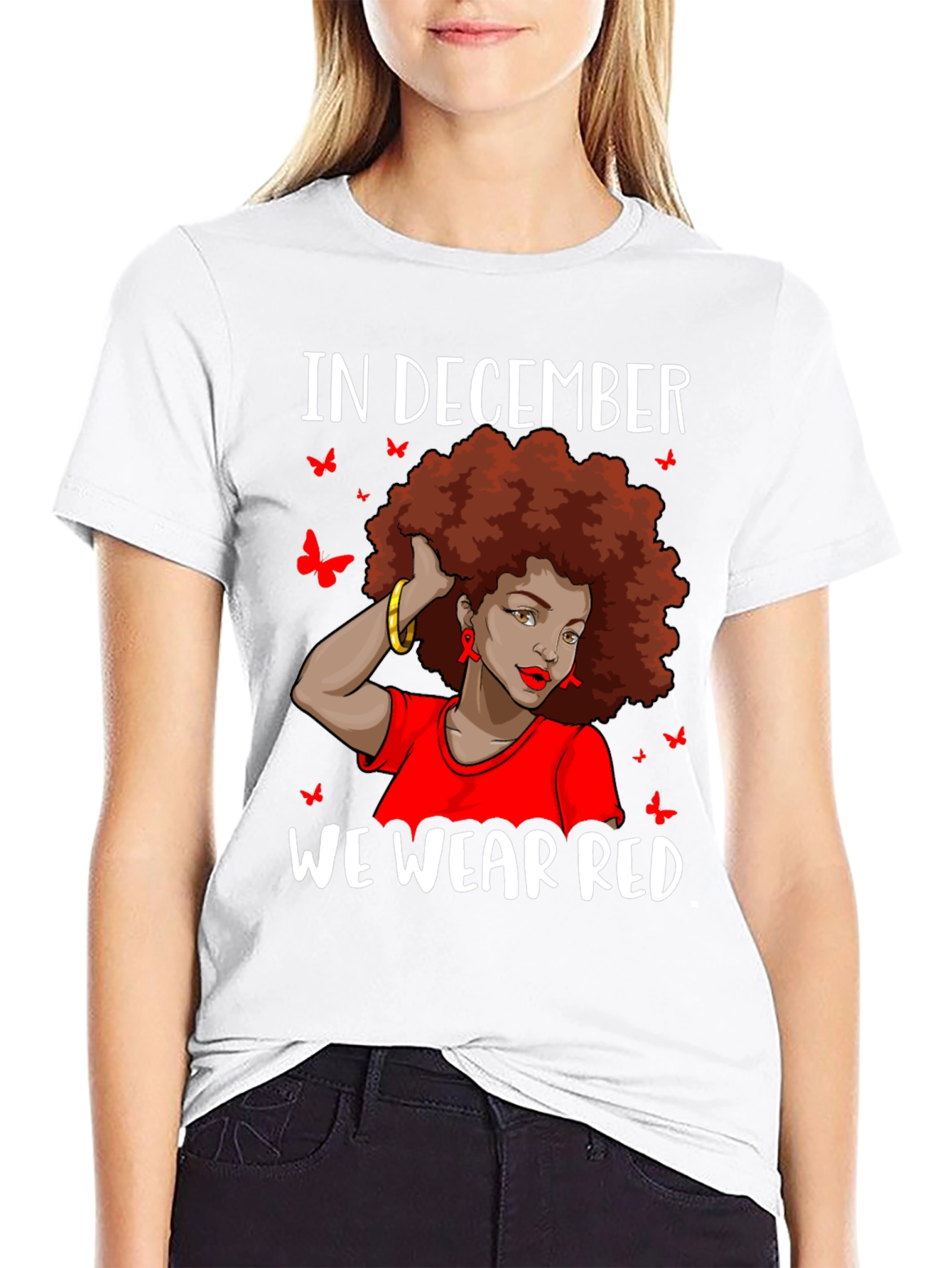 In December We Wear Red Awareness T-Shirt